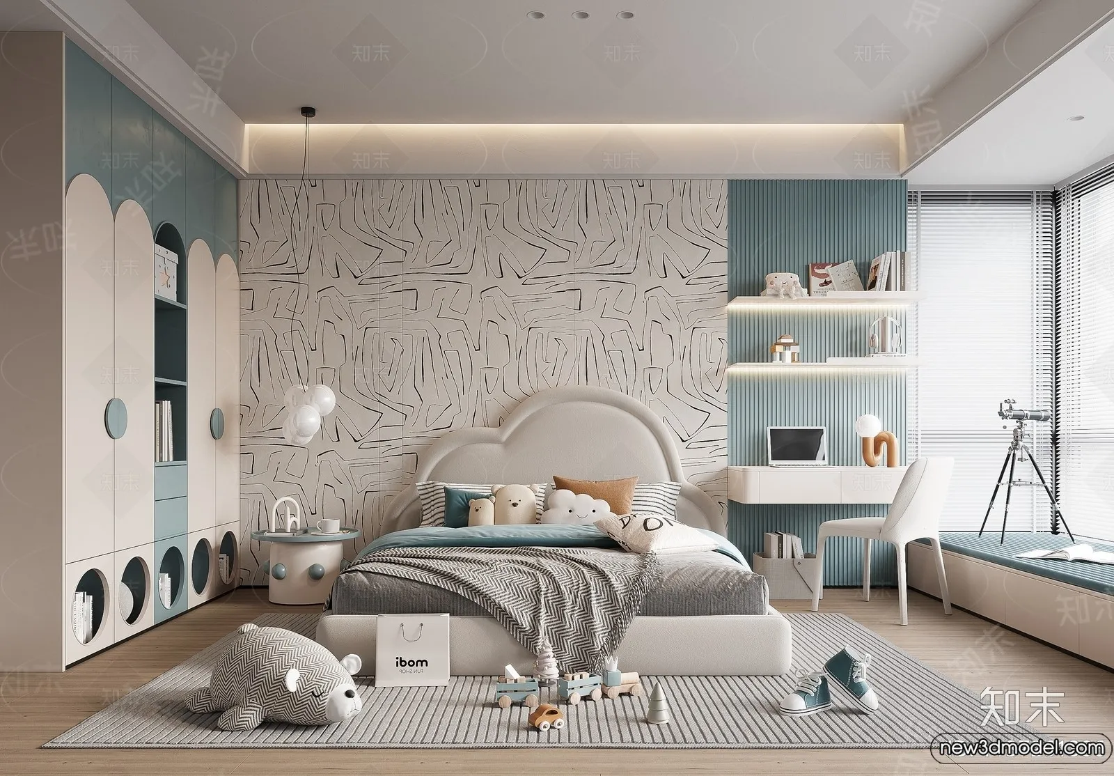 Children Room – 3D Interior Scene – Boy Room – 042