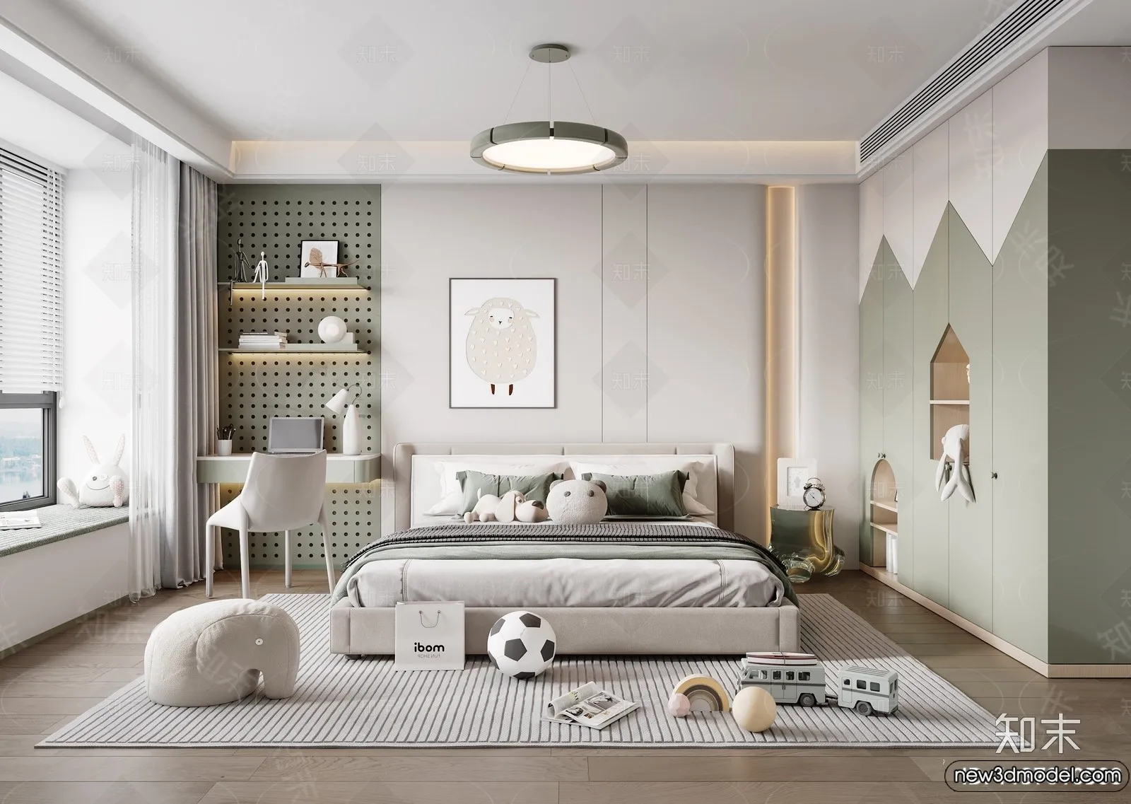 Children Room – 3D Interior Scene – Boy Room – 043