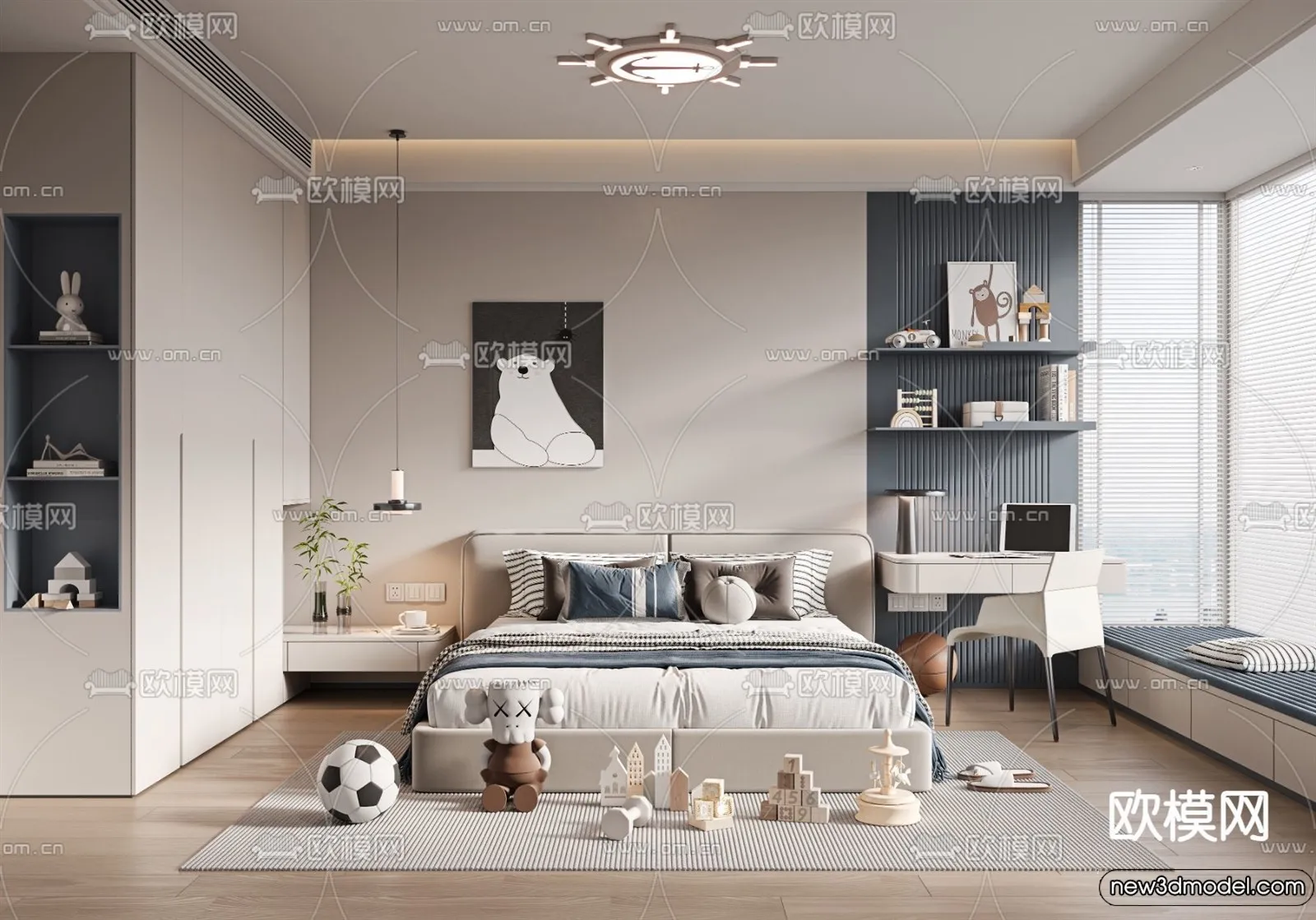 Children Room – 3D Interior Scene – Boy Room – 044