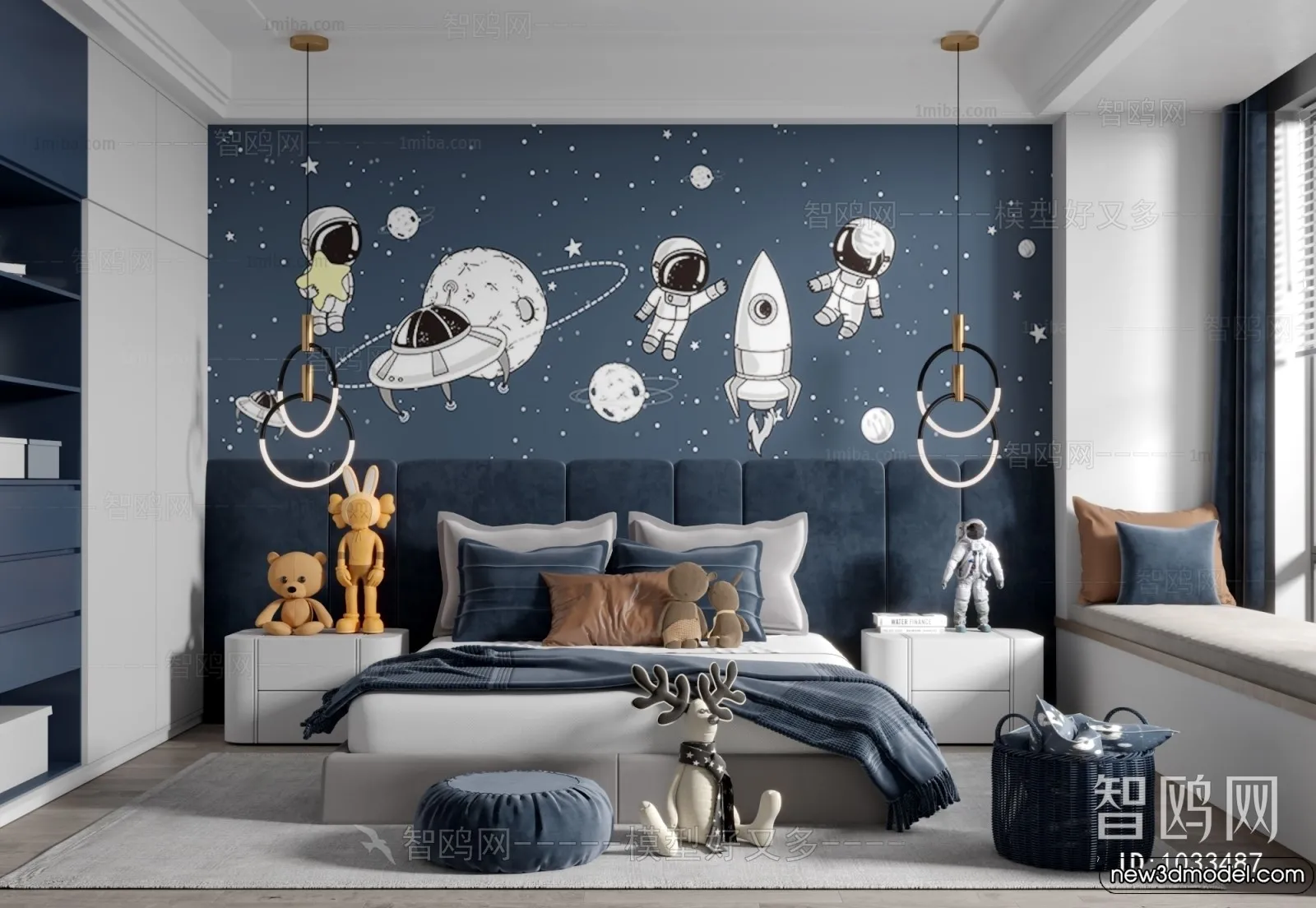 Children Room – 3D Interior Scene – Boy Room – 045