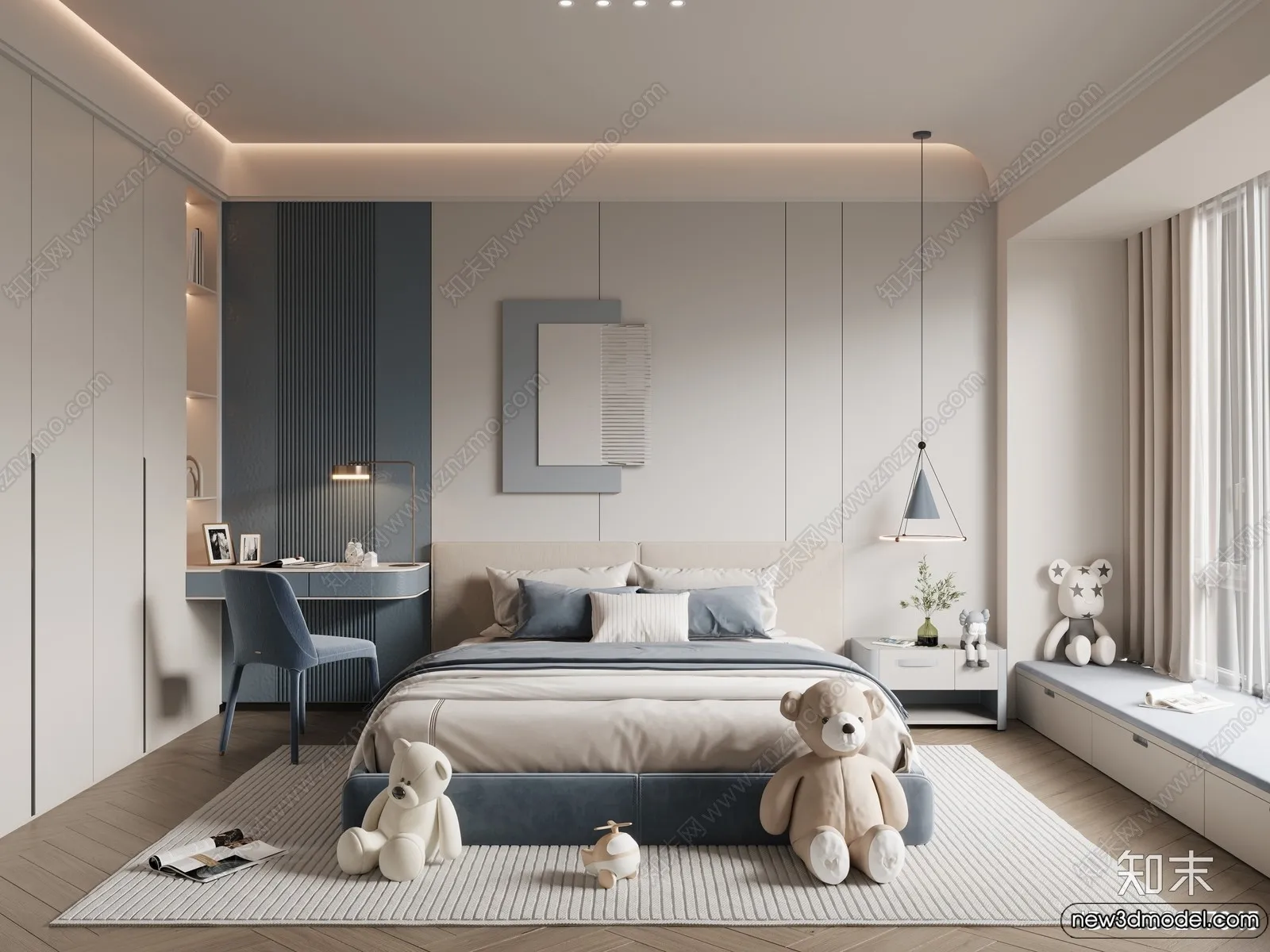 Children Room – 3D Interior Scene – Boy Room – 051