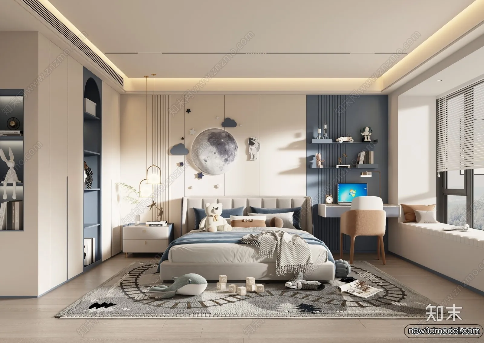 Children Room – 3D Interior Scene – Boy Room – 054