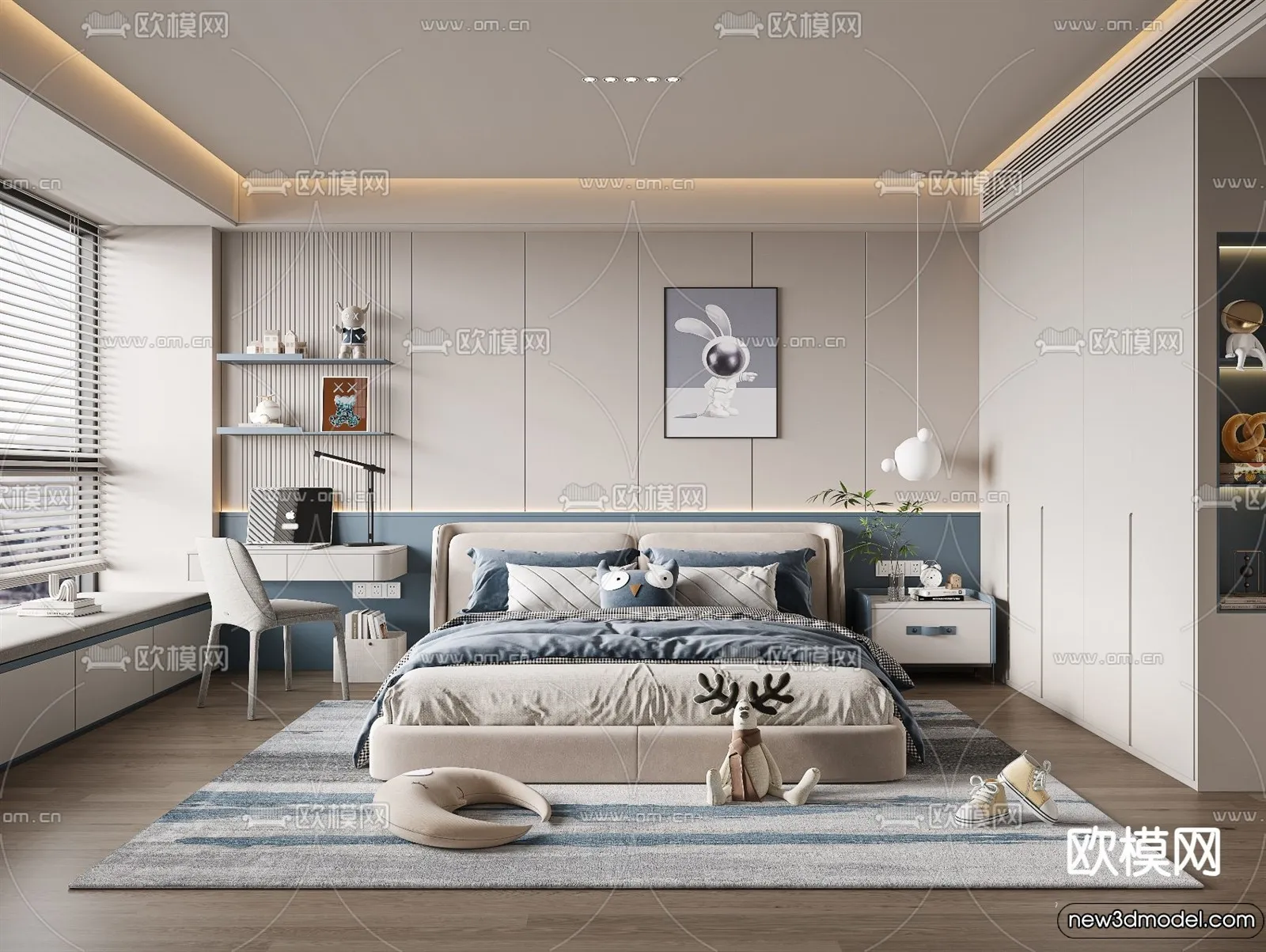 Children Room – 3D Interior Scene – Boy Room – 055