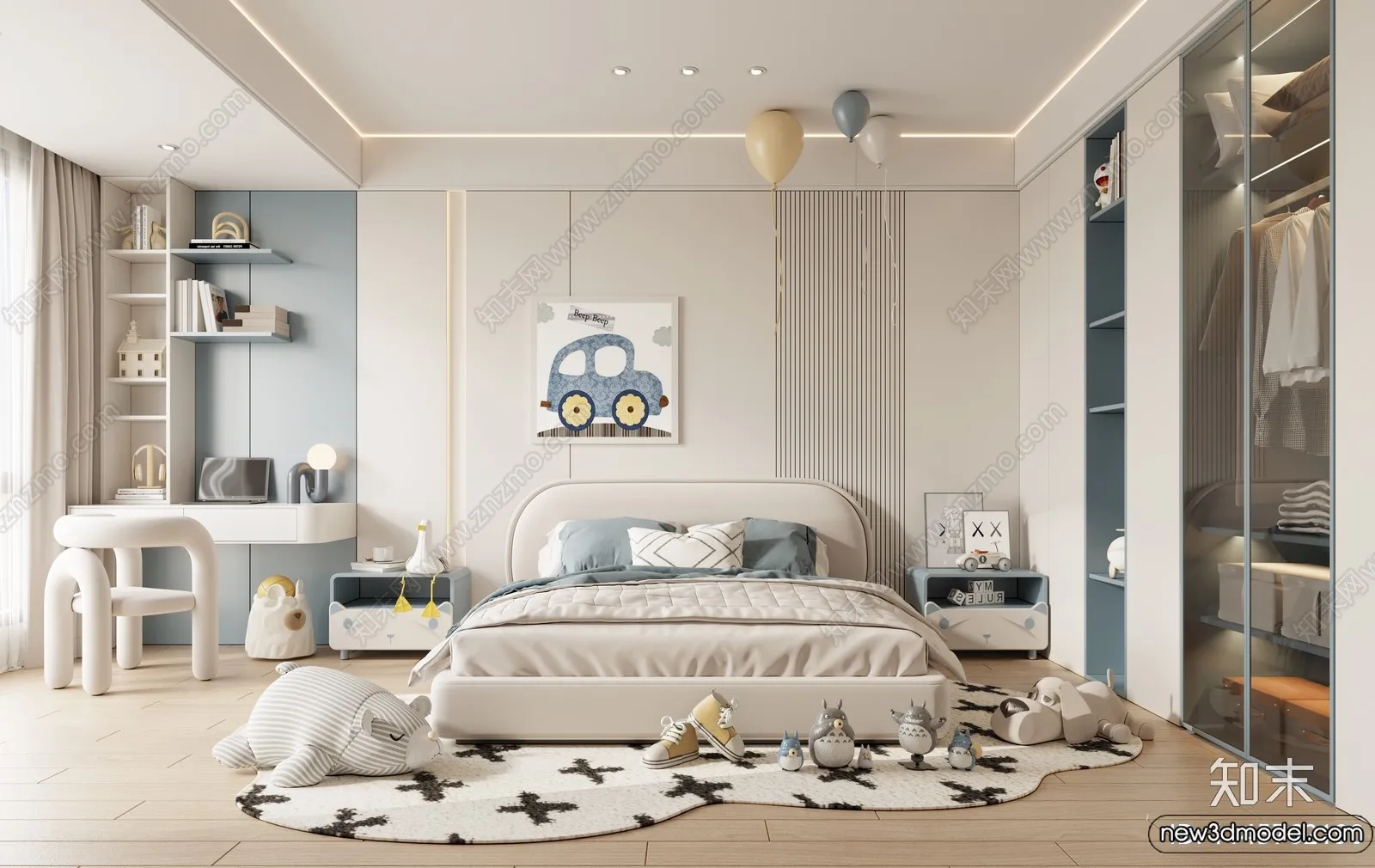 Children Room – 3D Interior Scene – Boy Room – 057