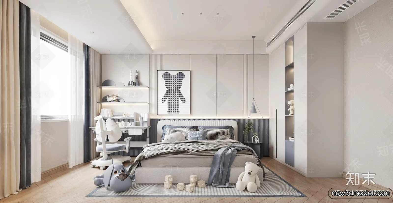 Children Room – 3D Interior Scene – Boy Room – 060