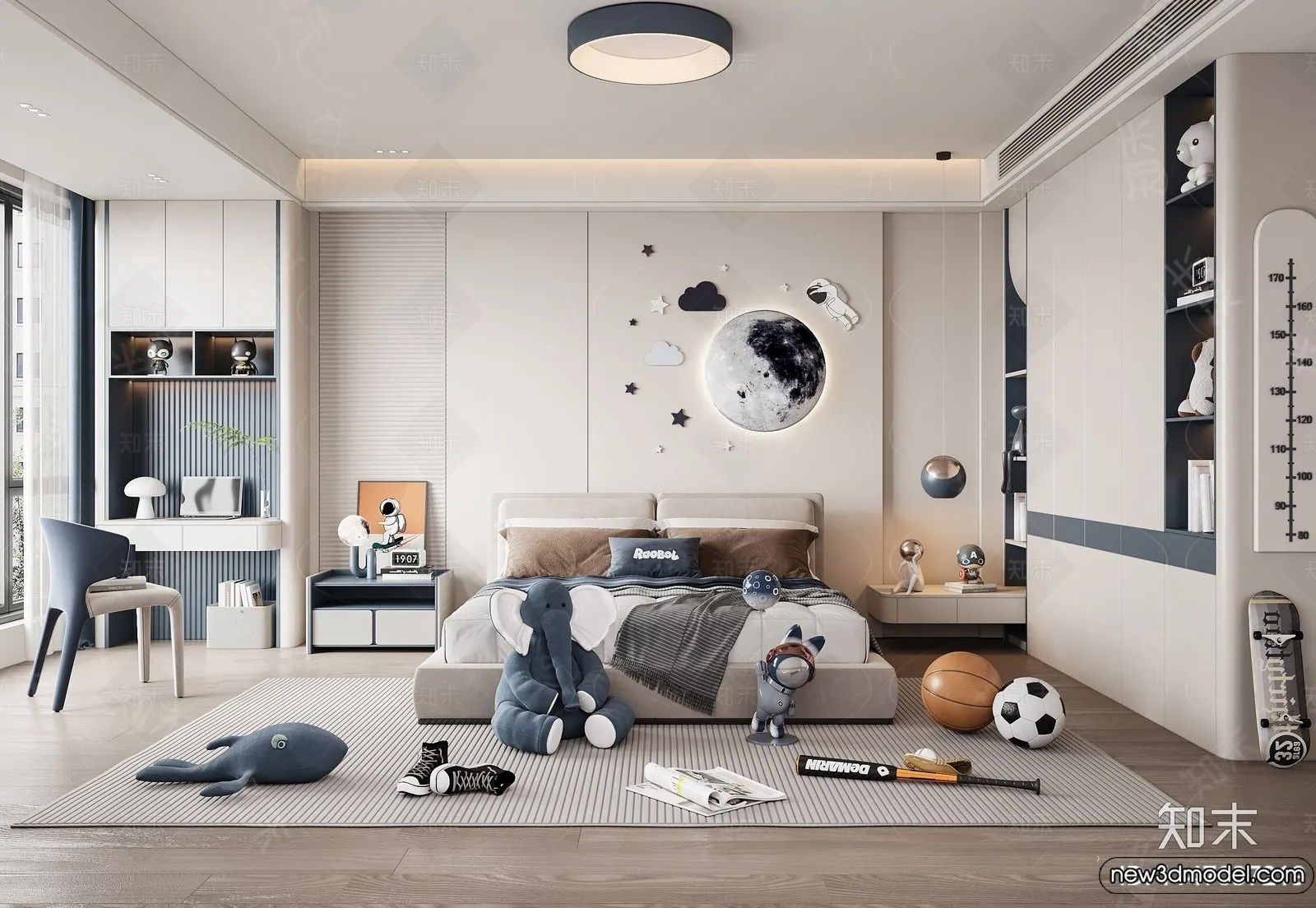 Children Room – 3D Interior Scene – Boy Room – 061