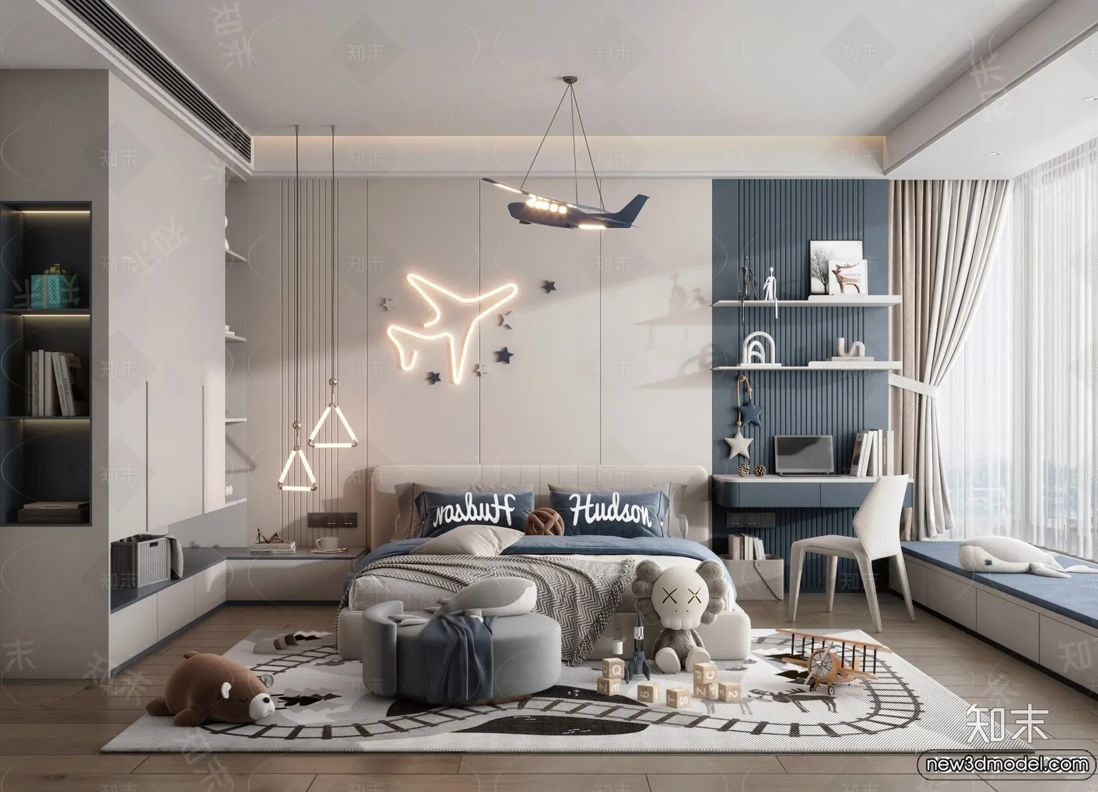 Children Room – 3D Interior Scene – Boy Room – 064