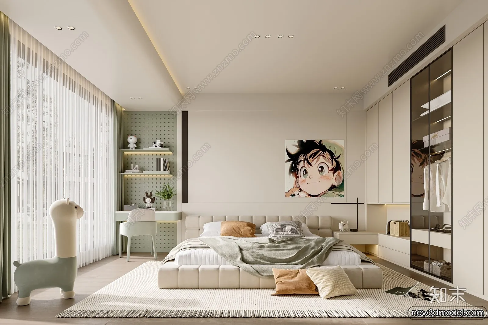 Children Room – 3D Interior Scene – Boy Room – 067