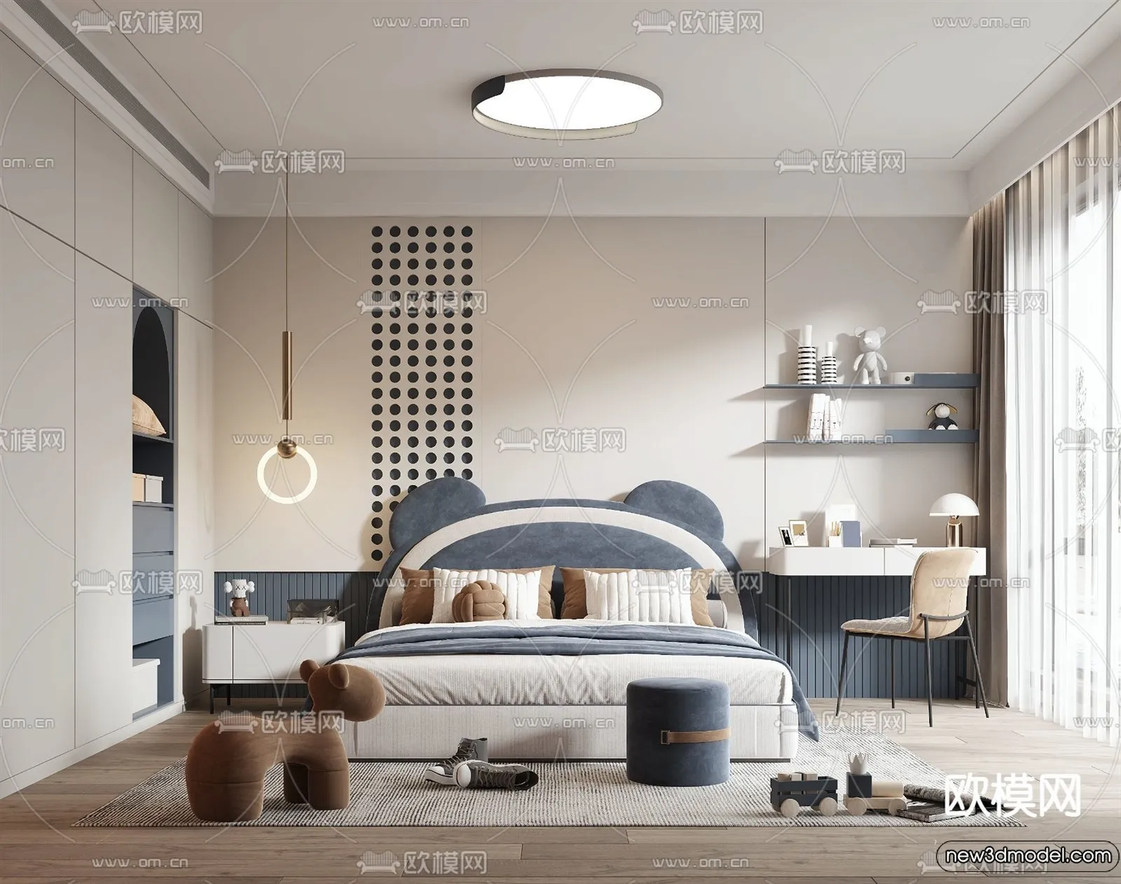 Children Room – 3D Interior Scene – Boy Room – 071