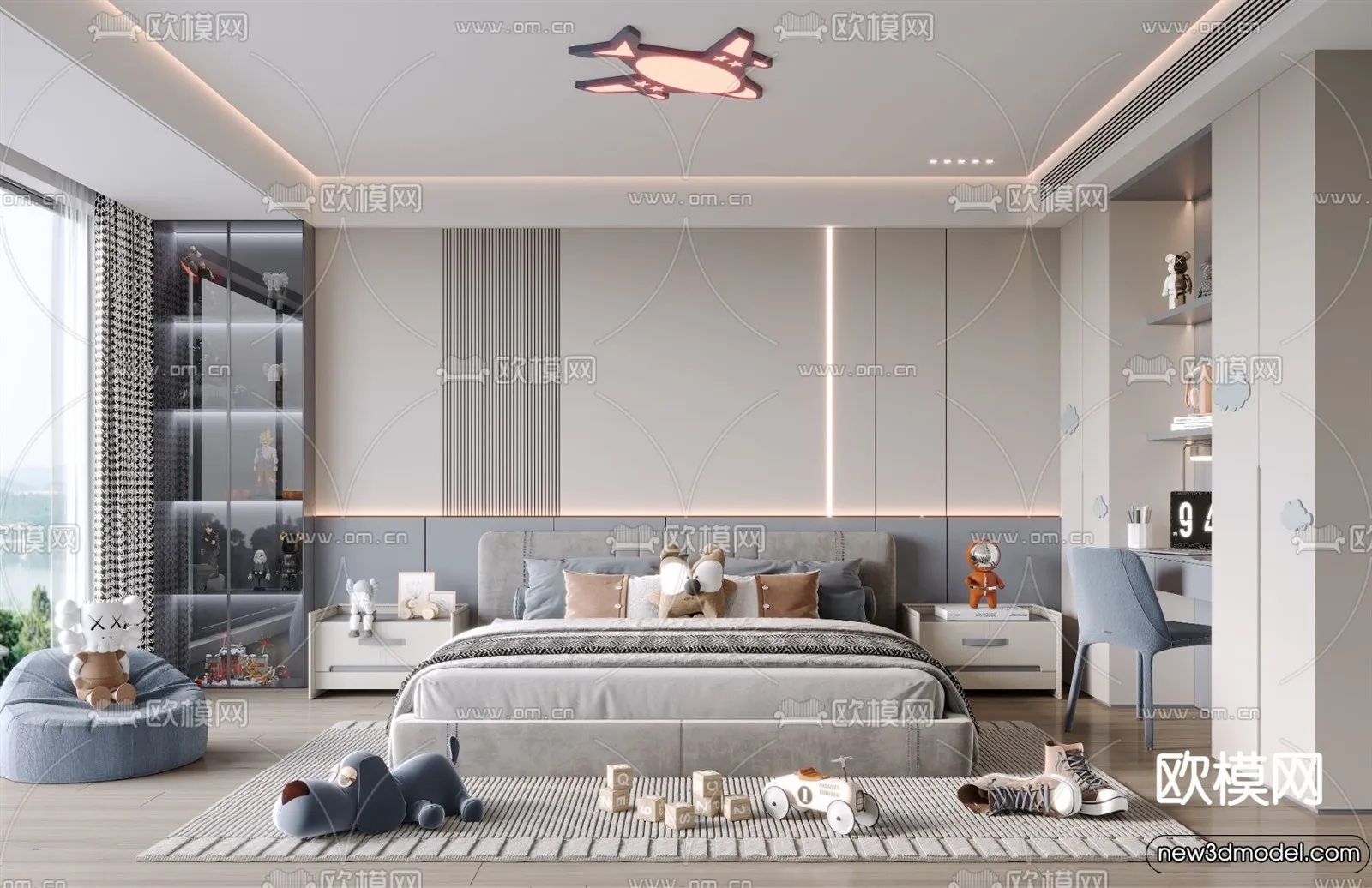 Children Room – 3D Interior Scene – Boy Room – 075