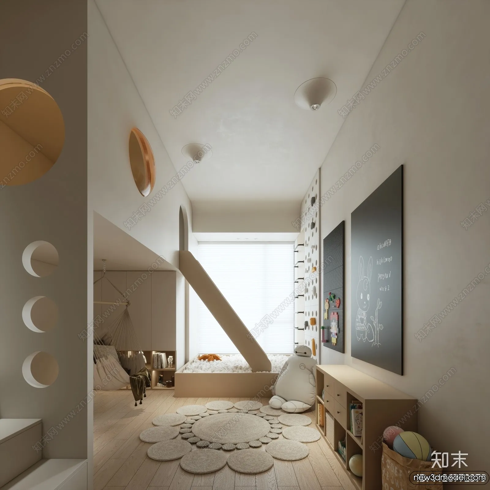 Children Room – 3D Interior Scene – Boy Room – 076