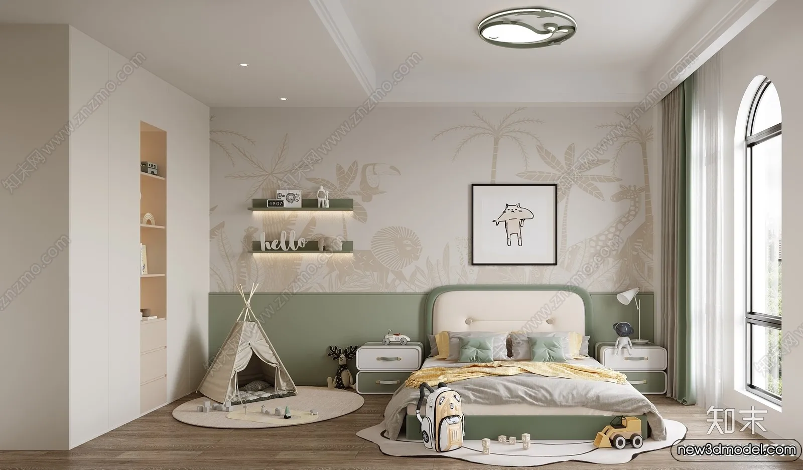 Children Room – 3D Interior Scene – Boy Room – 078