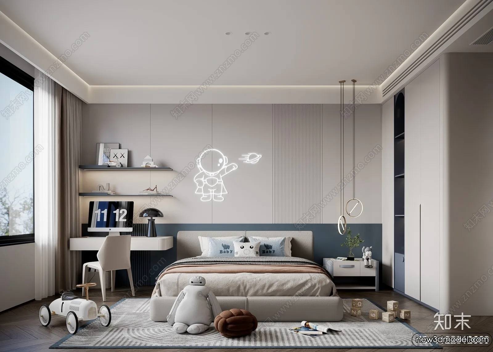 Children Room – 3D Interior Scene – Boy Room – 081