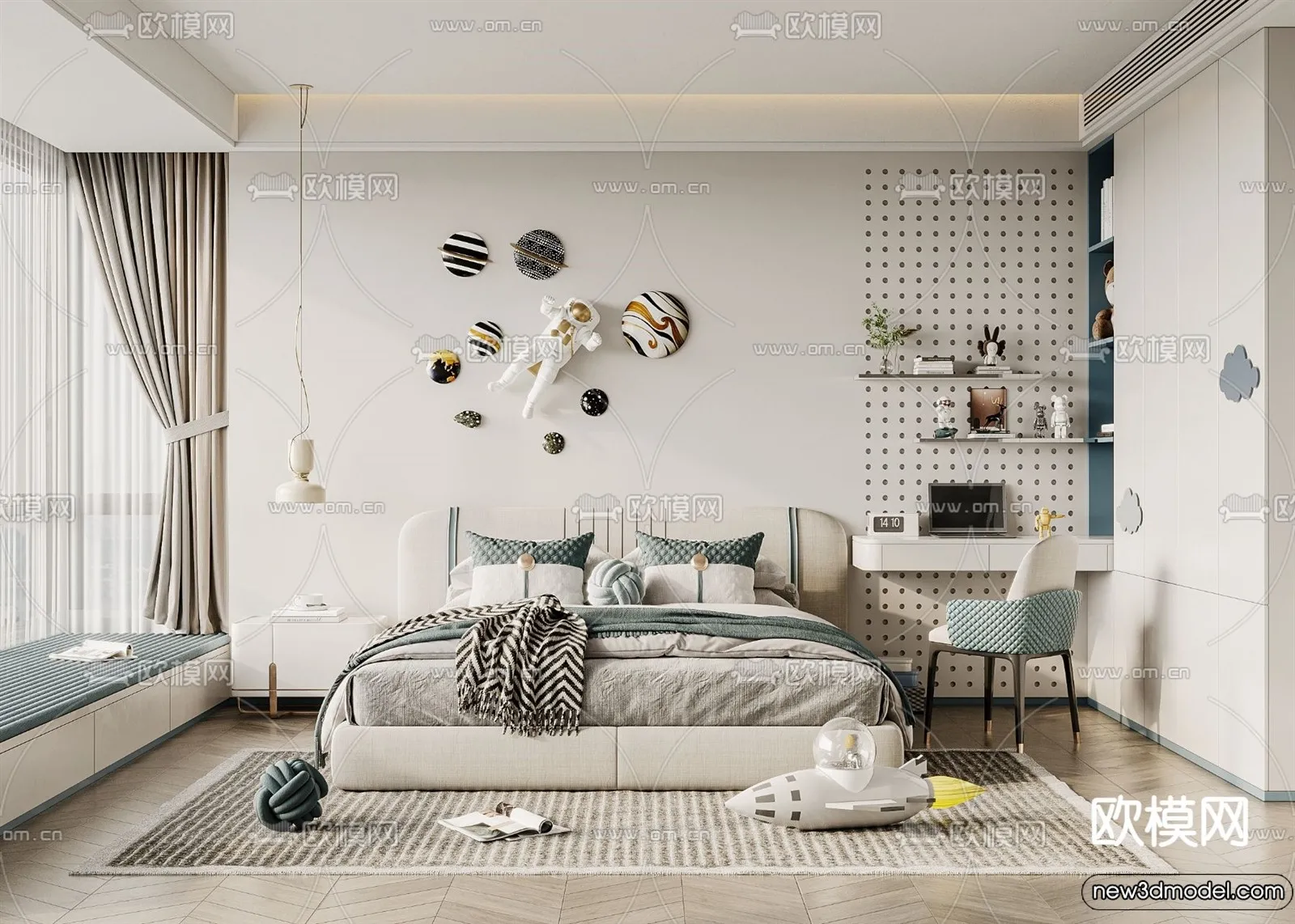 Children Room – 3D Interior Scene – Boy Room – 090