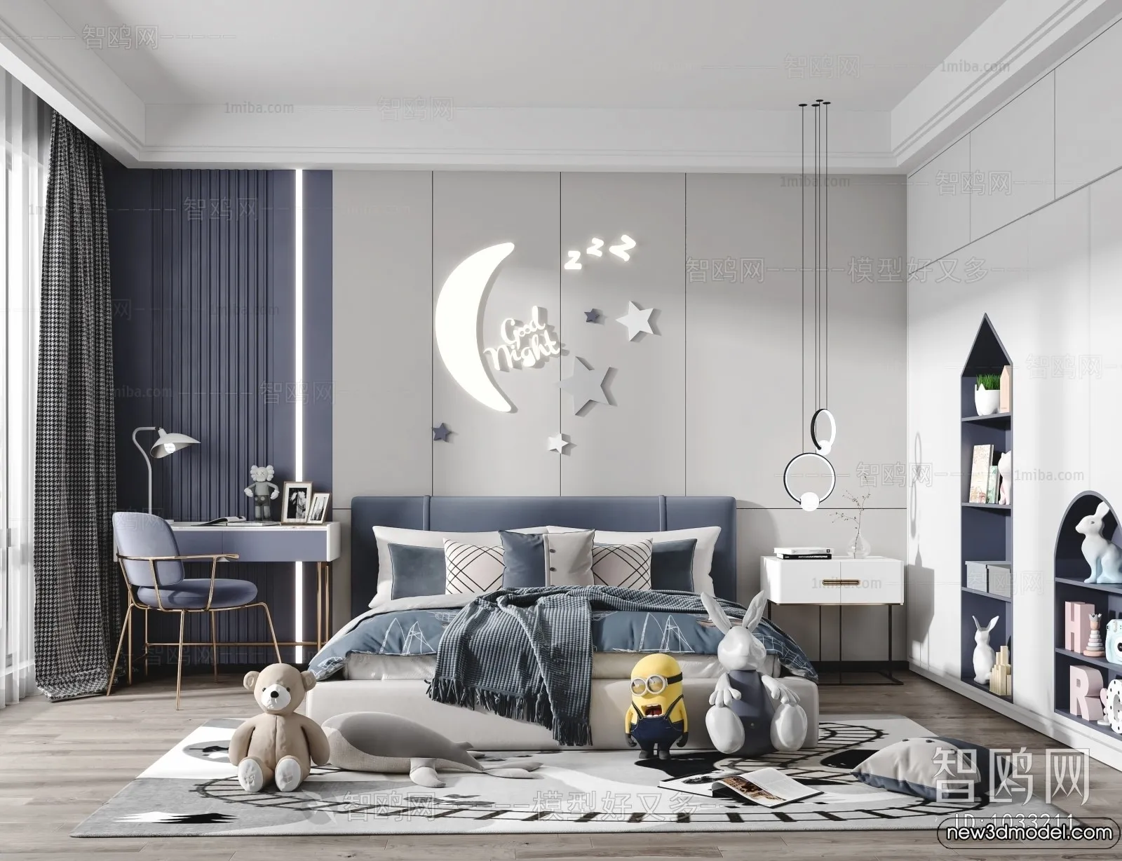 Children Room – 3D Interior Scene – Boy Room – 094