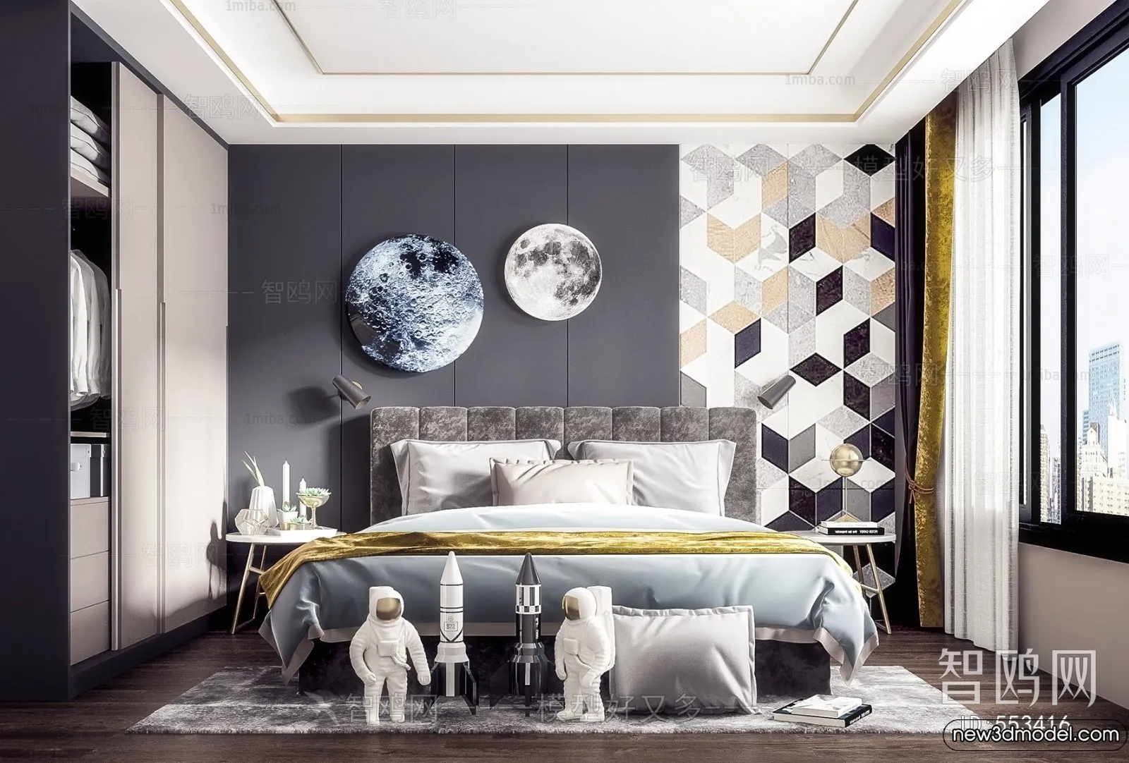 Children Room – 3D Interior Scene – Boy Room – 095