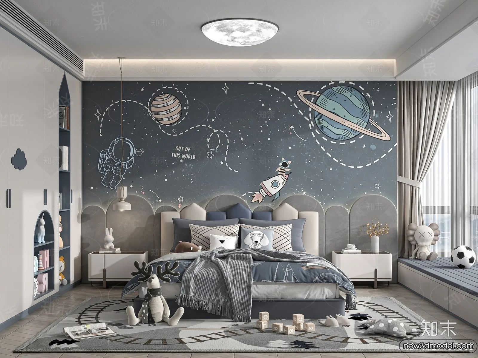 Children Room – 3D Interior Scene – Boy Room – 096