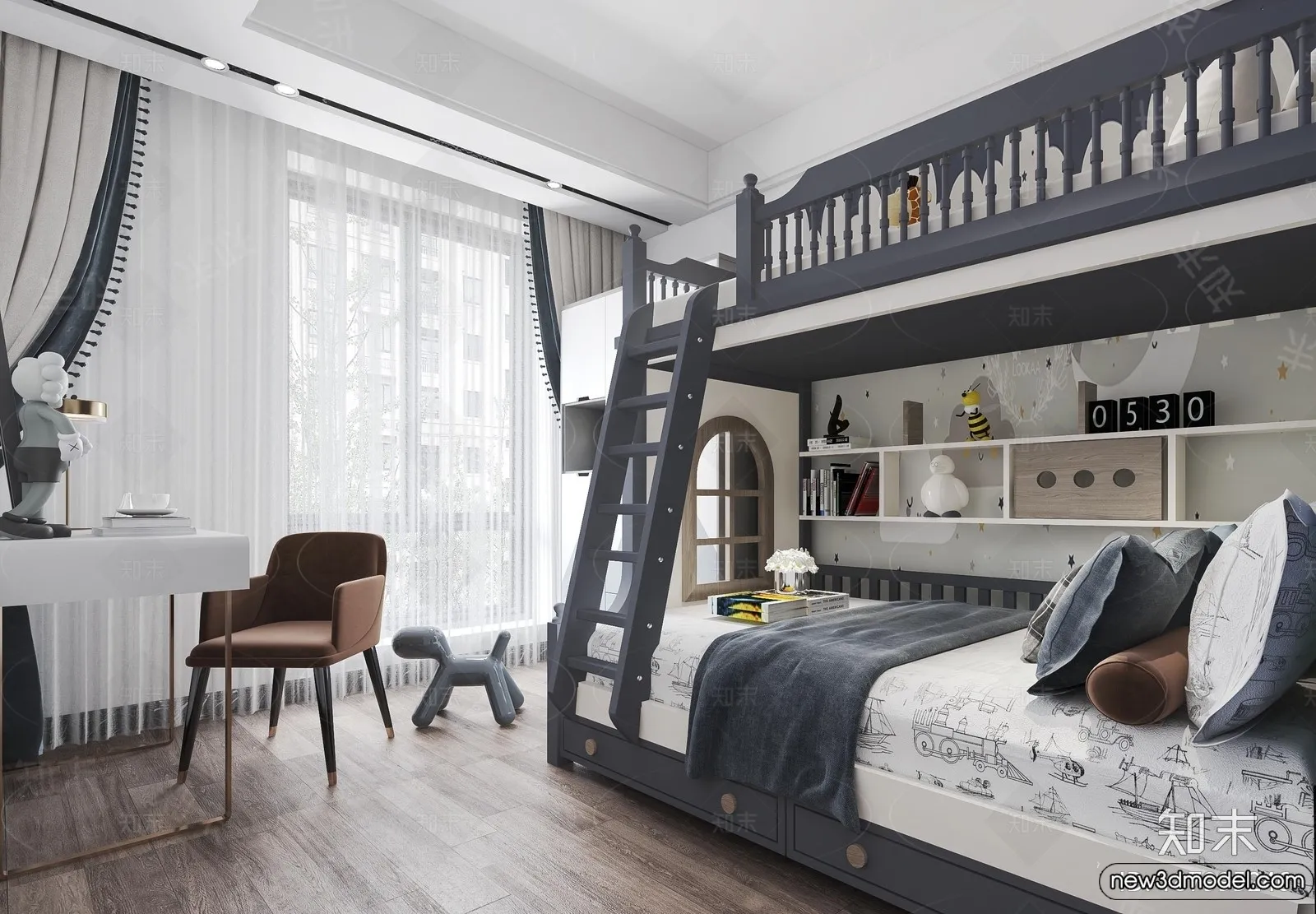 Children Room – 3D Interior Scene – Boy Room – 098