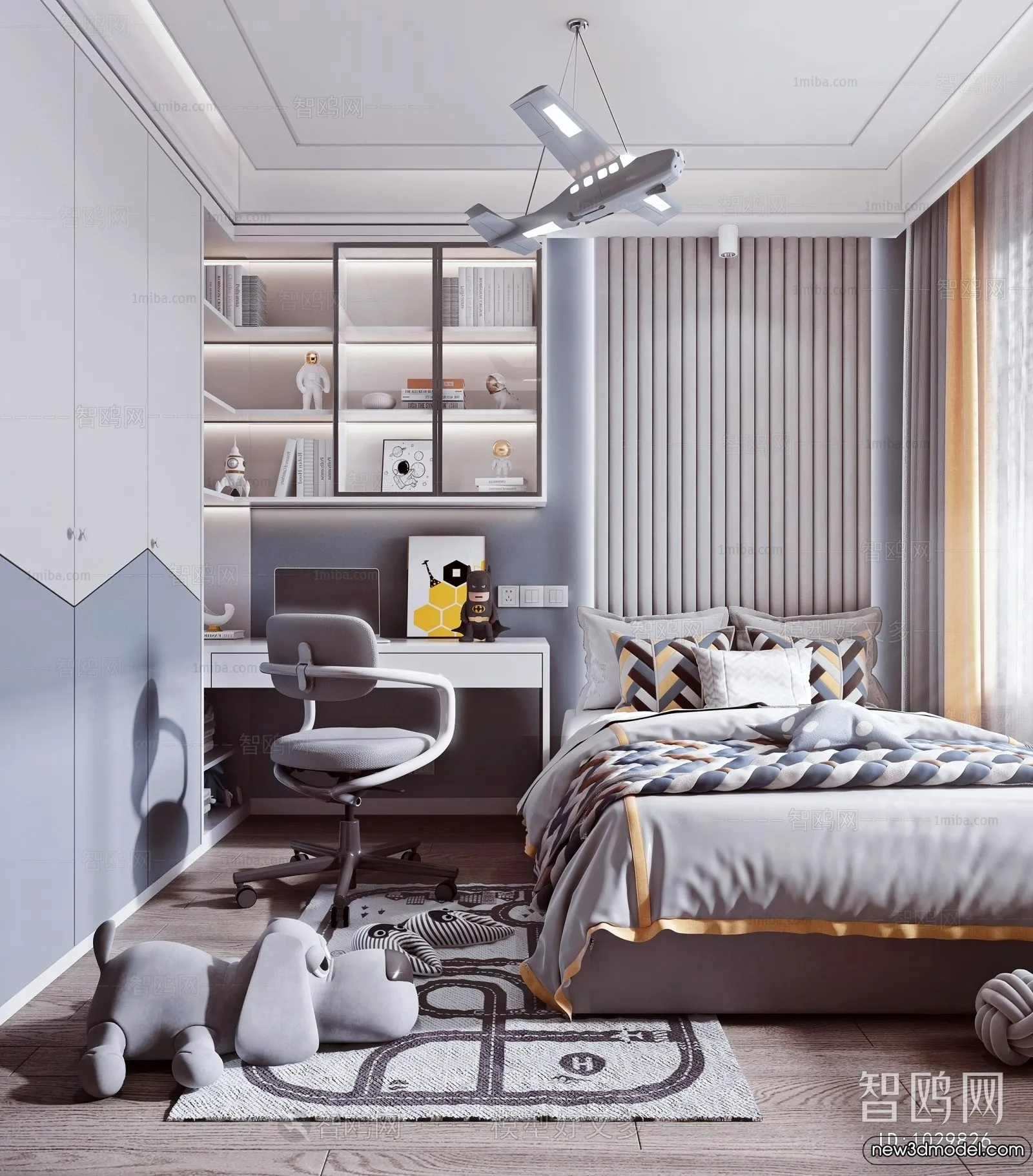 Children Room – 3D Interior Scene – Boy Room – 103