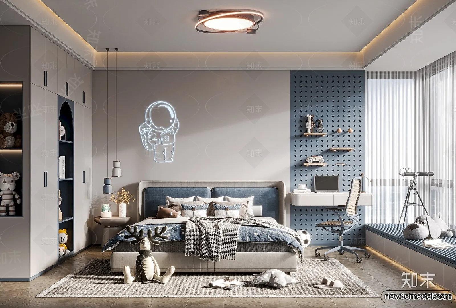 Children Room – 3D Interior Scene – Boy Room – 104