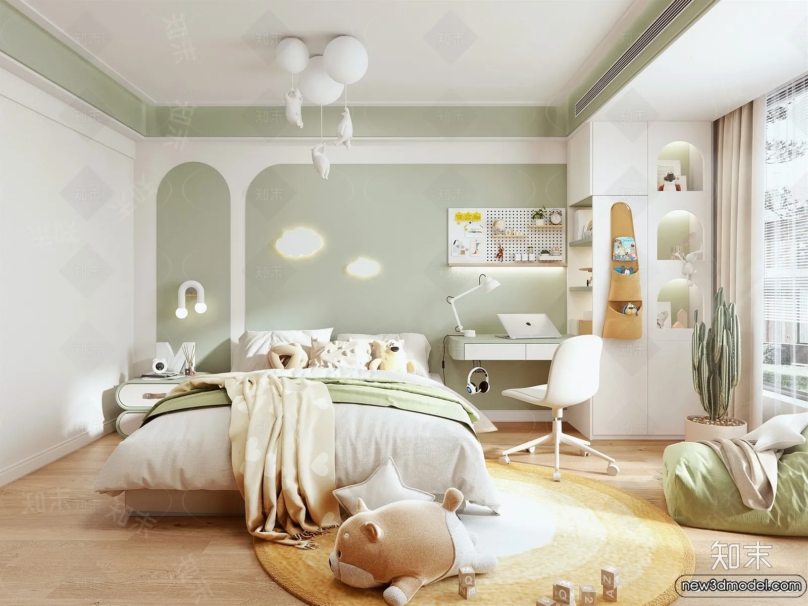 Children Room – 3D Interior Scene – Boy Room – 105