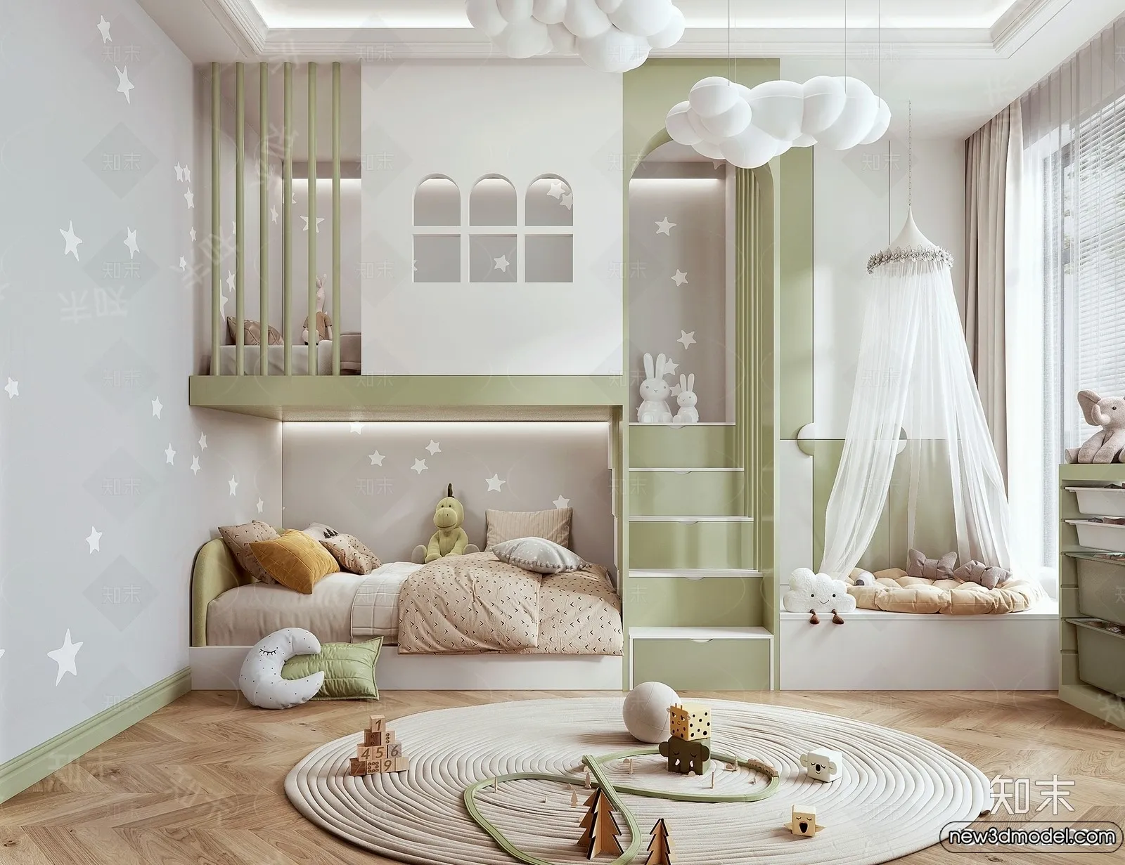 Children Room – 3D Interior Scene – Boy Room – 106