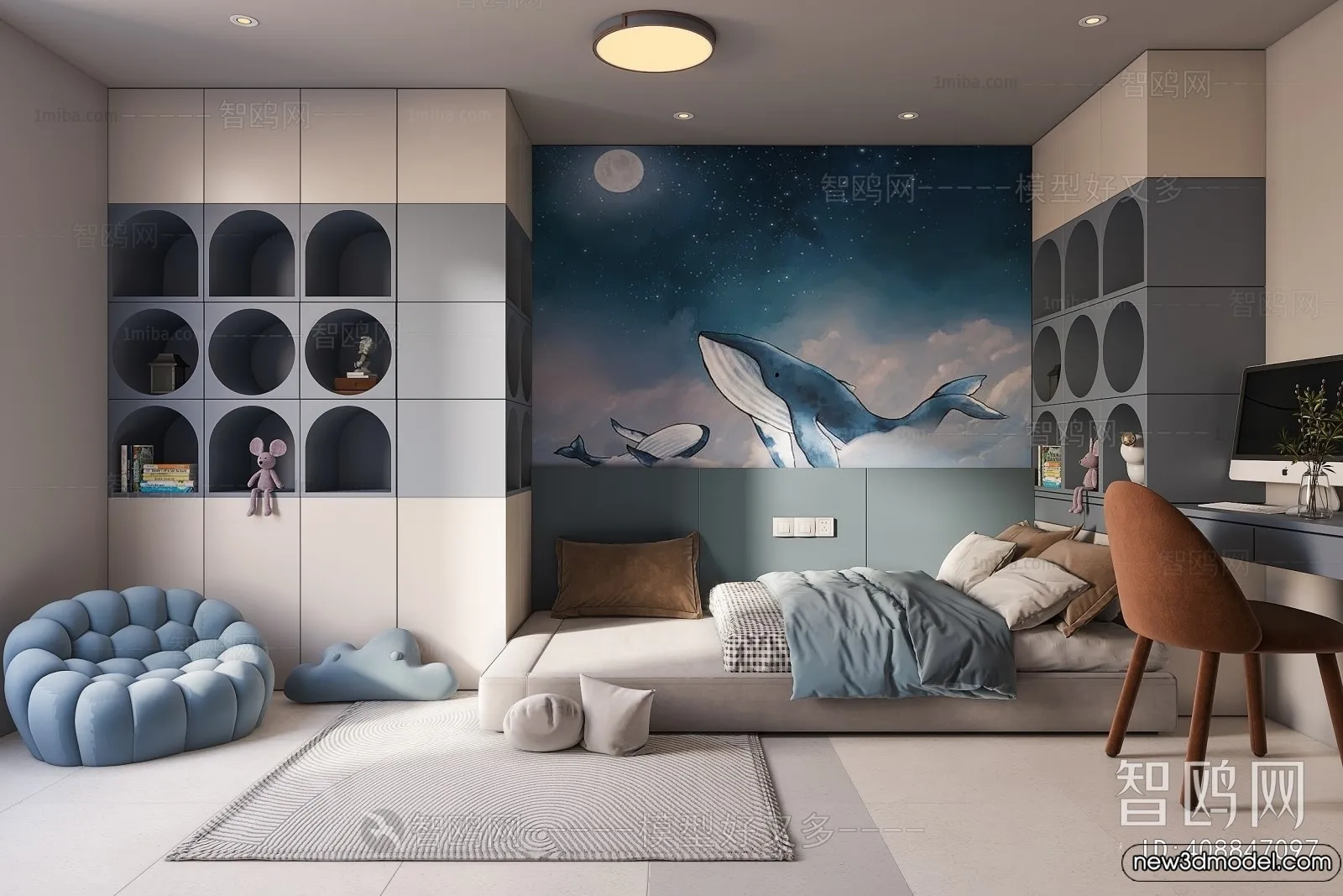 Children Room – 3D Interior Scene – Boy Room – 112