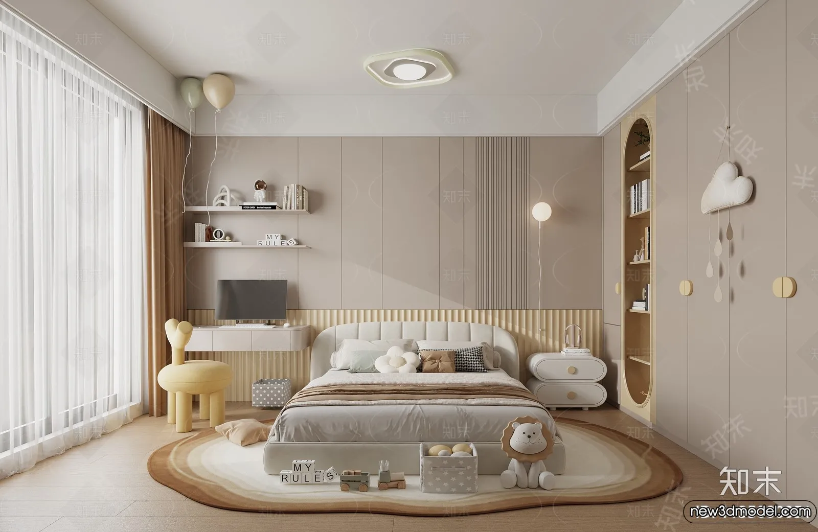 Children Room – 3D Interior Scene – Boy Room – 113