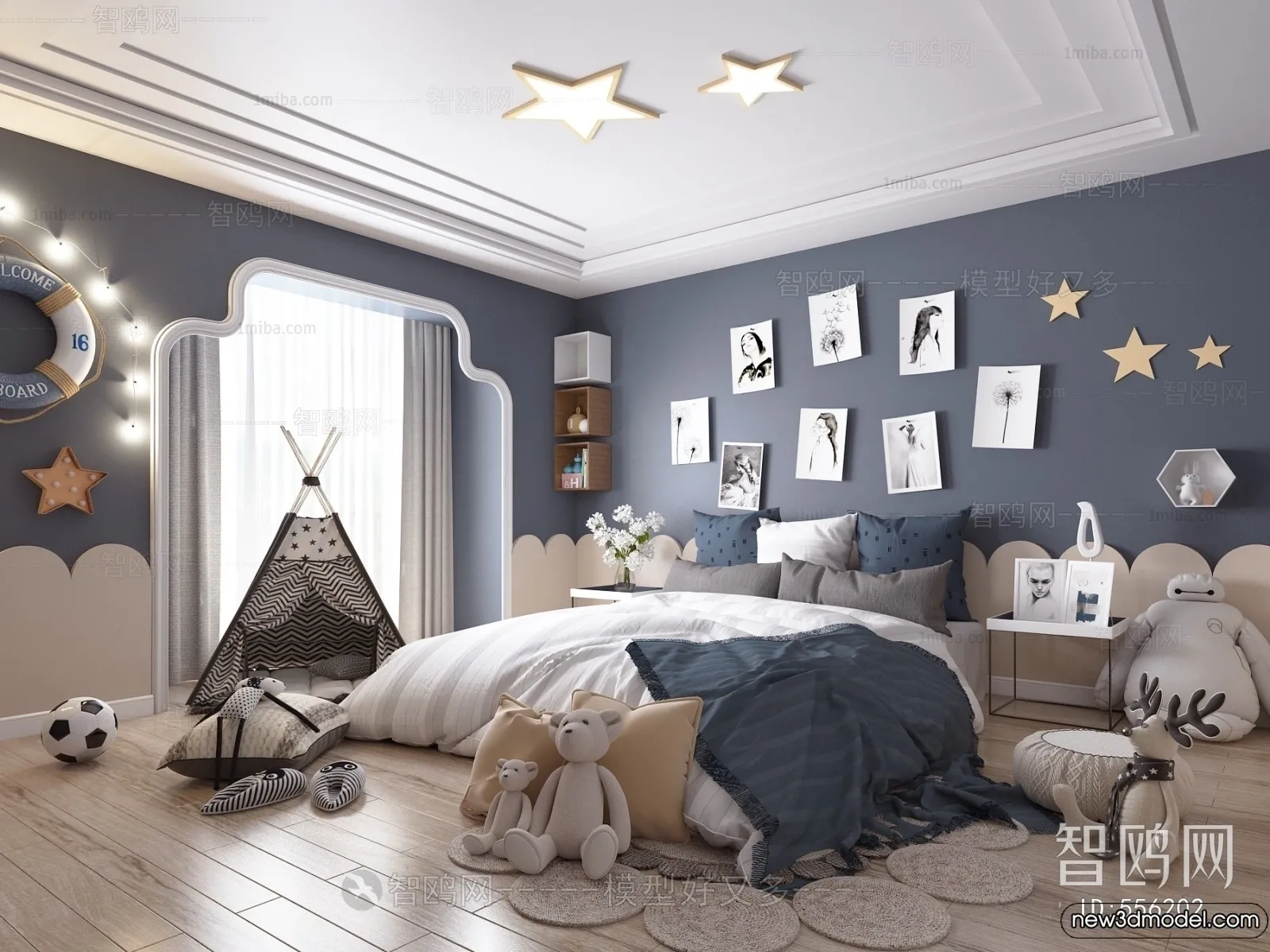 Children Room – 3D Interior Scene – Boy Room – 116