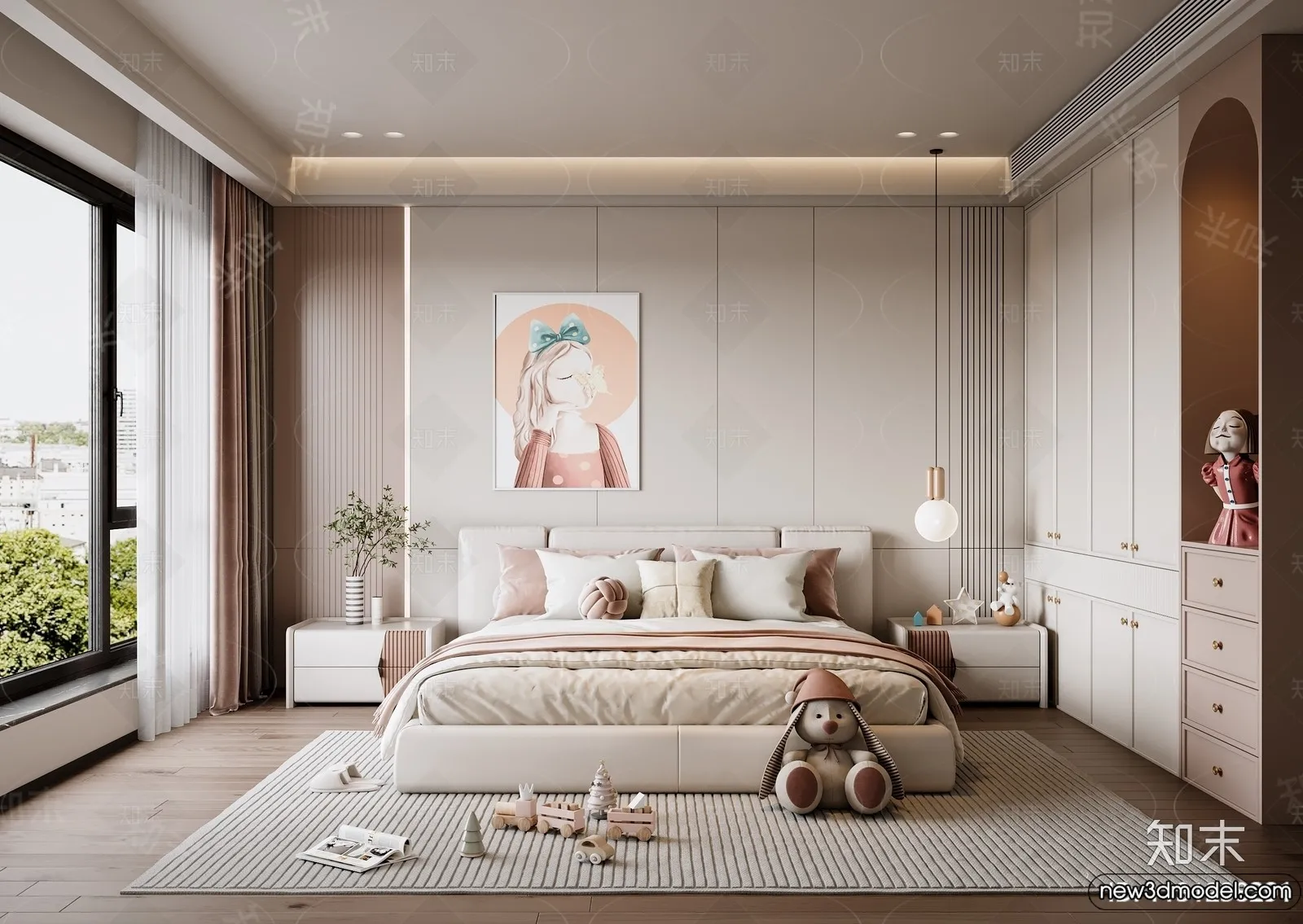 Children Room – 3D Interior Scene – Girl Room – 118