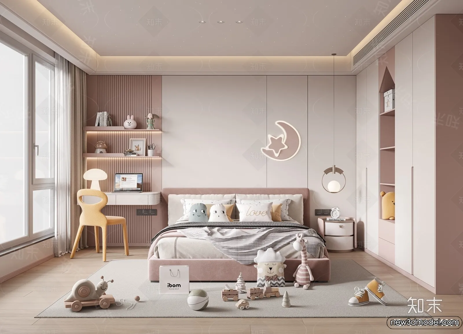 Children Room – 3D Interior Scene – Girl Room – 119