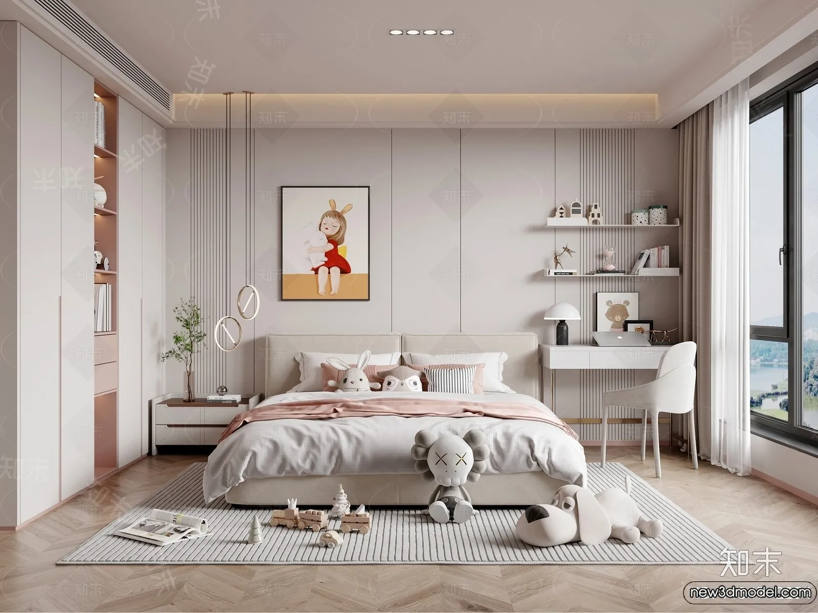 Children Room – 3D Interior Scene – Girl Room – 120