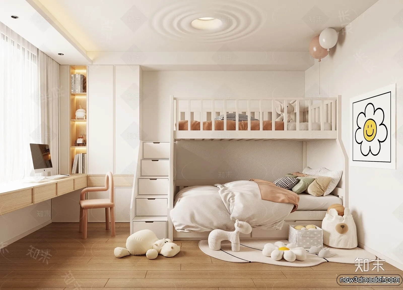 Children Room – 3D Interior Scene – Girl Room – 121