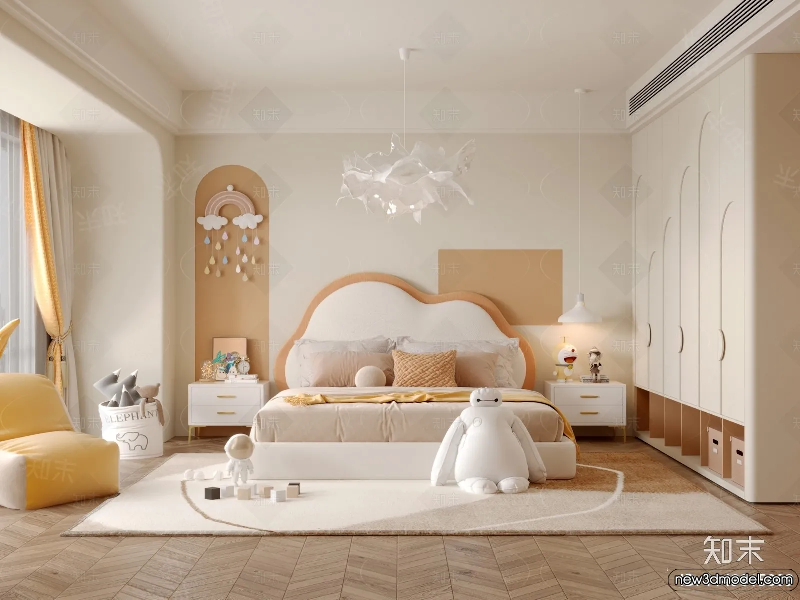 Children Room – 3D Interior Scene – Girl Room – 126