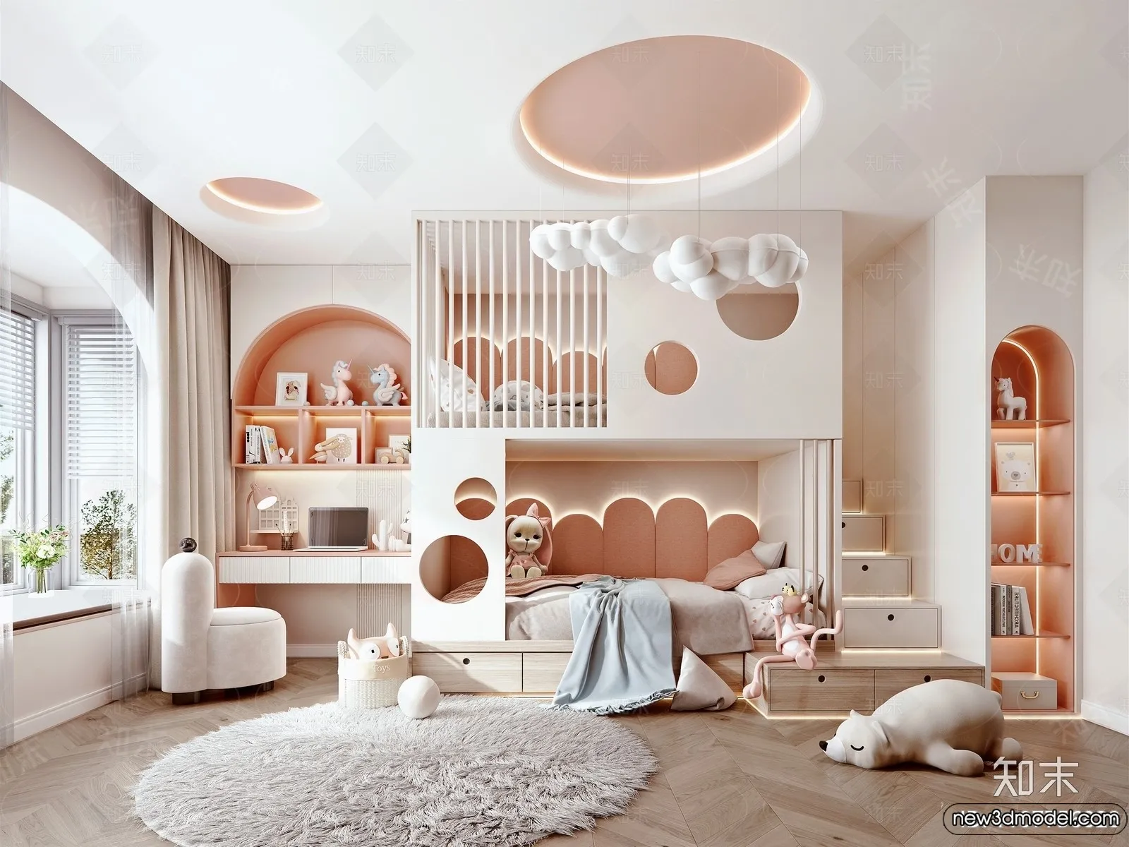 Children Room – 3D Interior Scene – Girl Room – 127