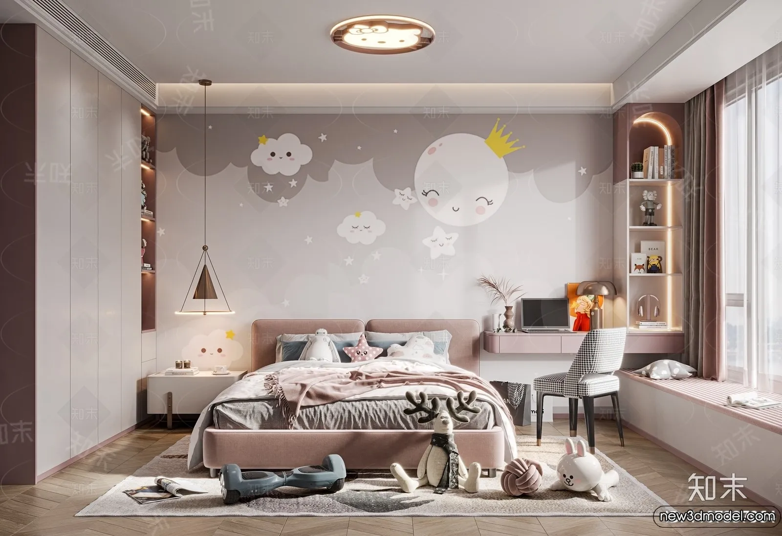 Children Room – 3D Interior Scene – Girl Room – 128