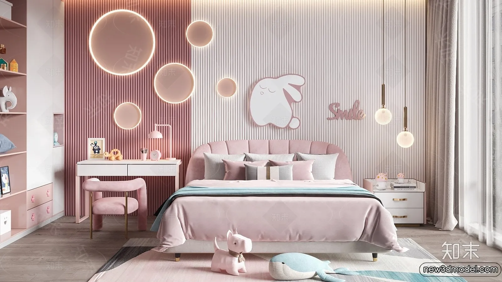 Children Room – 3D Interior Scene – Girl Room – 133