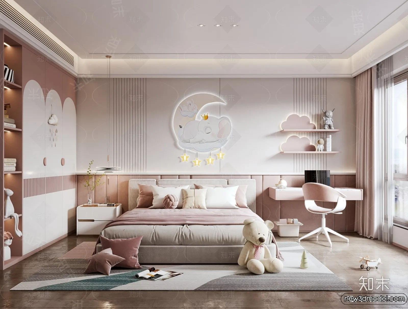 Children Room – 3D Interior Scene – Girl Room – 135