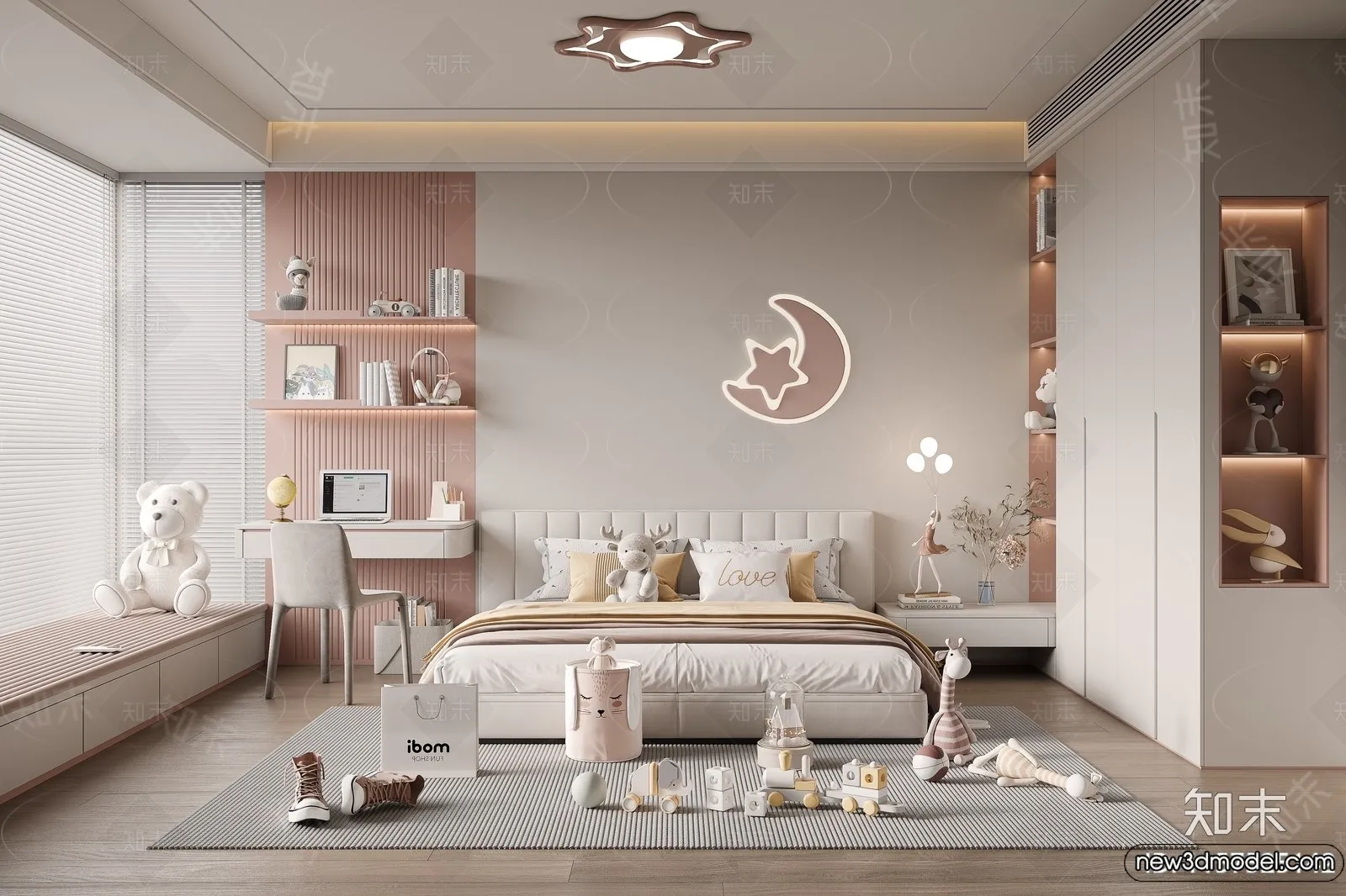 Children Room – 3D Interior Scene – Girl Room – 137