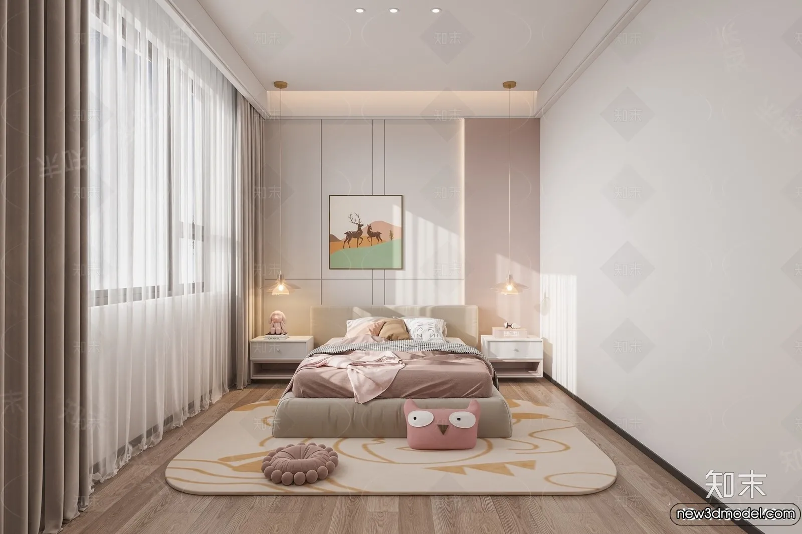 Children Room – 3D Interior Scene – Girl Room – 139