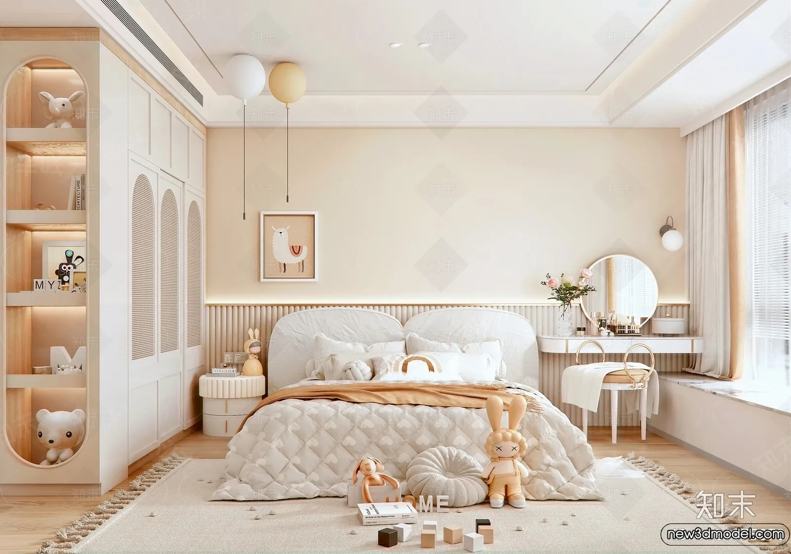 Children Room – 3D Interior Scene – Girl Room – 141