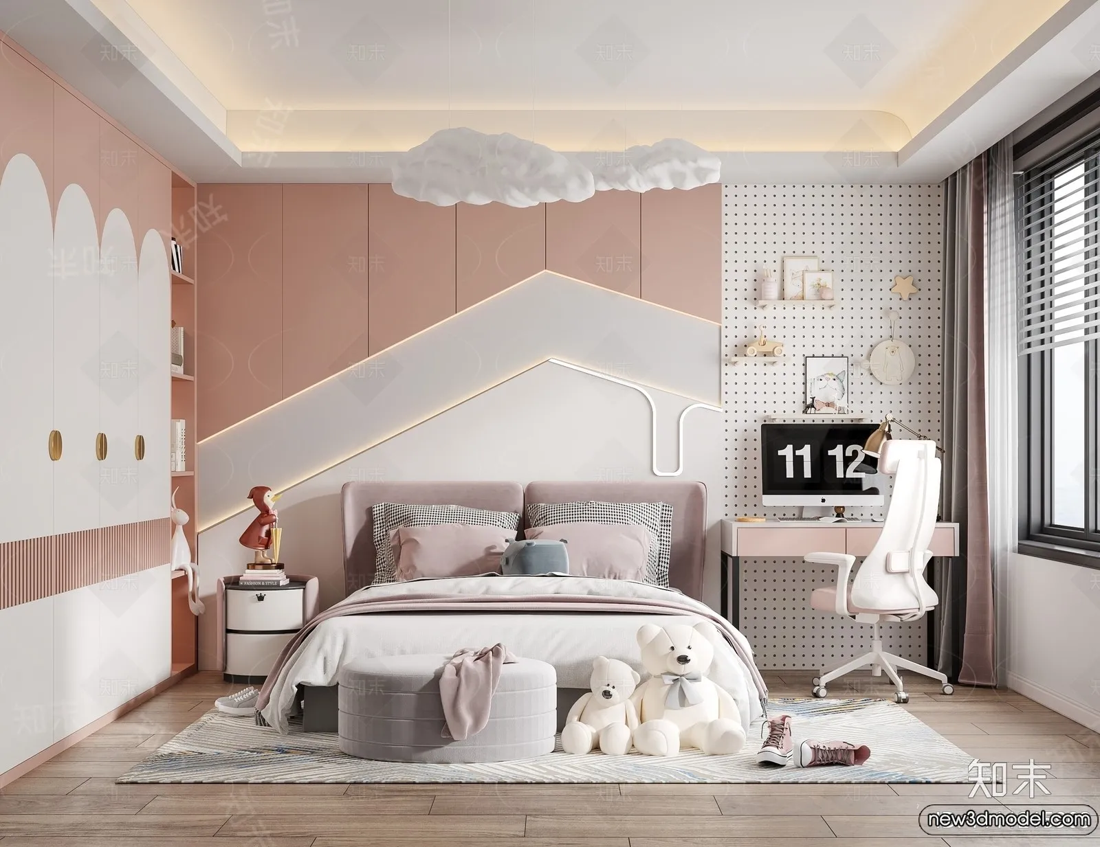 Children Room – 3D Interior Scene – Girl Room – 147