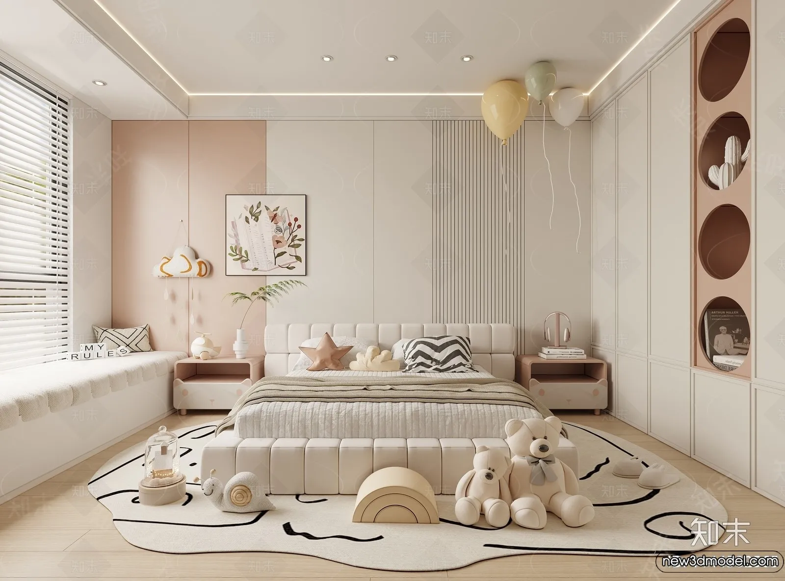 Children Room – 3D Interior Scene – Girl Room – 157