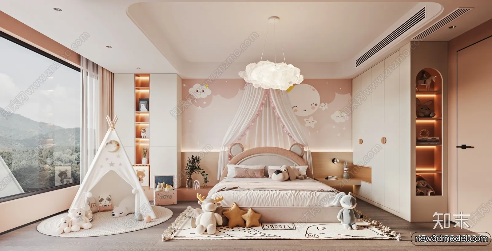 Children Room – 3D Interior Scene – Girl Room – 167