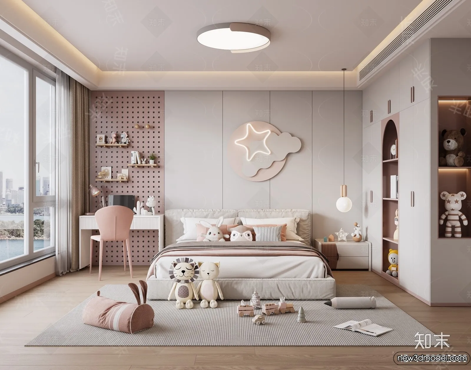 Children Room – 3D Interior Scene – Girl Room – 169