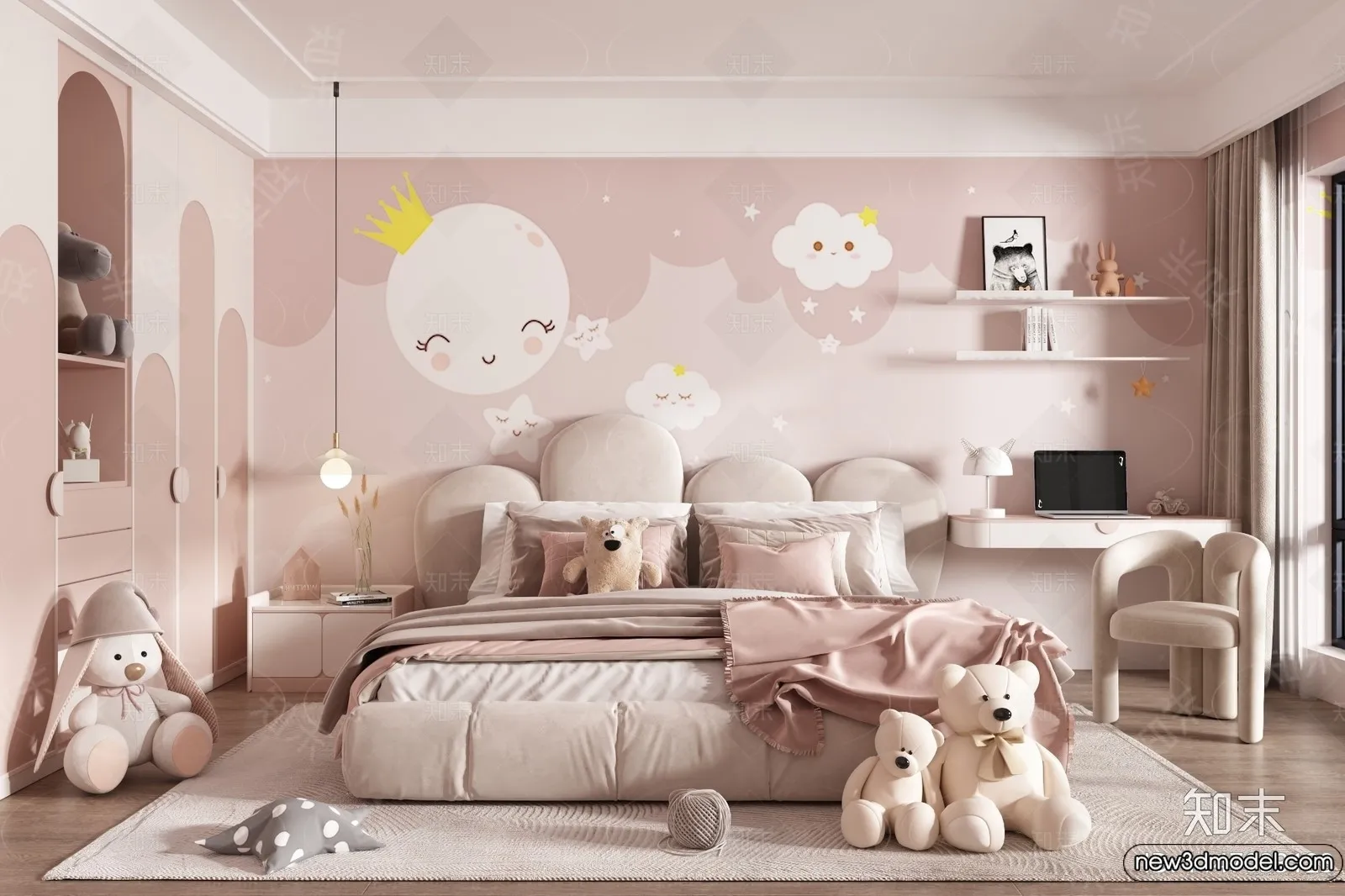 Children Room – 3D Interior Scene – Girl Room – 170