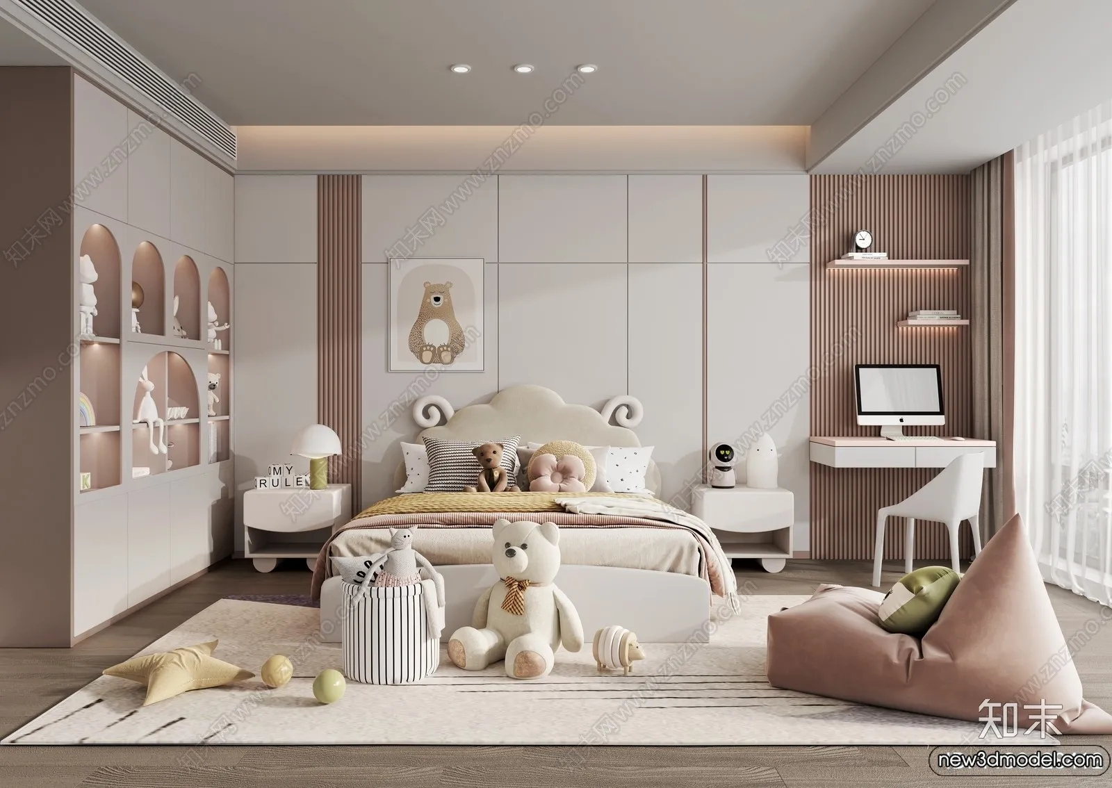 Children Room – 3D Interior Scene – Girl Room – 177