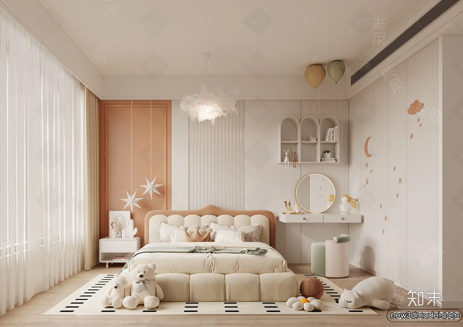 Children Room – 3D Interior Scene – Girl Room – 178