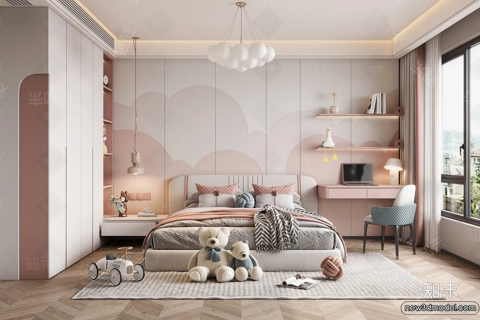 Children Room – 3D Interior Scene – Girl Room – 183