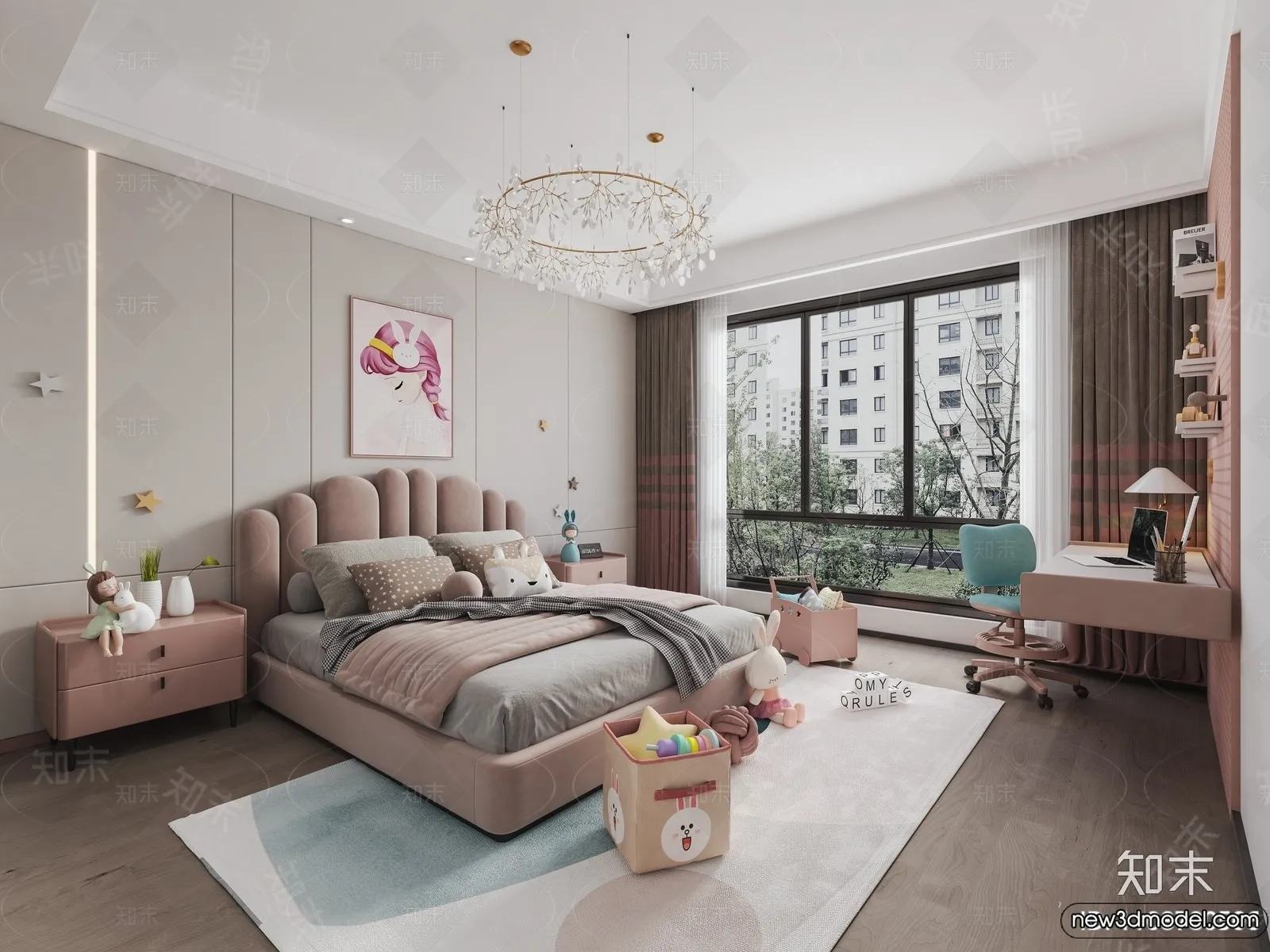 Children Room – 3D Interior Scene – Girl Room – 185